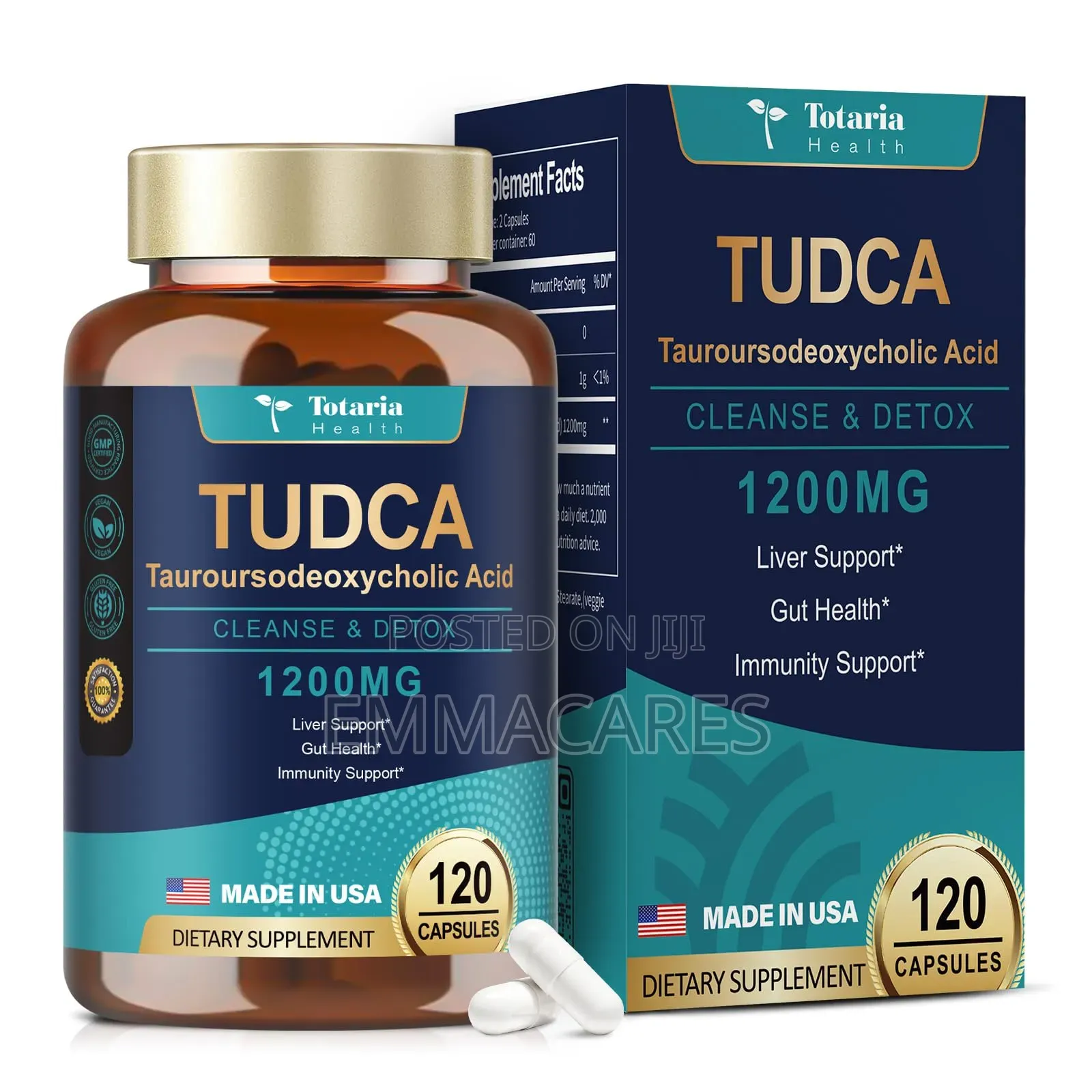 Totaria Tauroursodeoxycholic Acid ( Tudca ) 1200mg