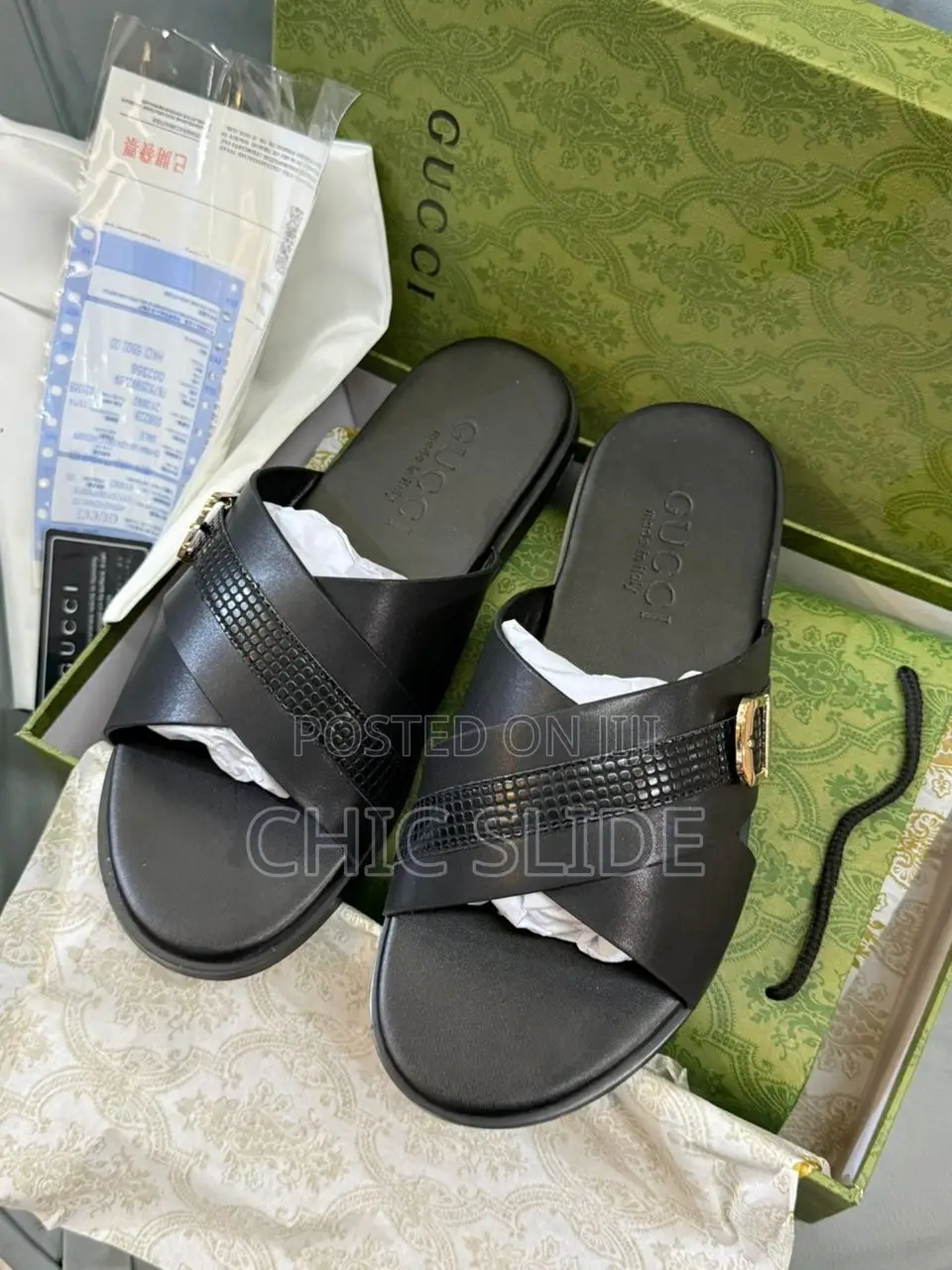 Cross Strap Slides
