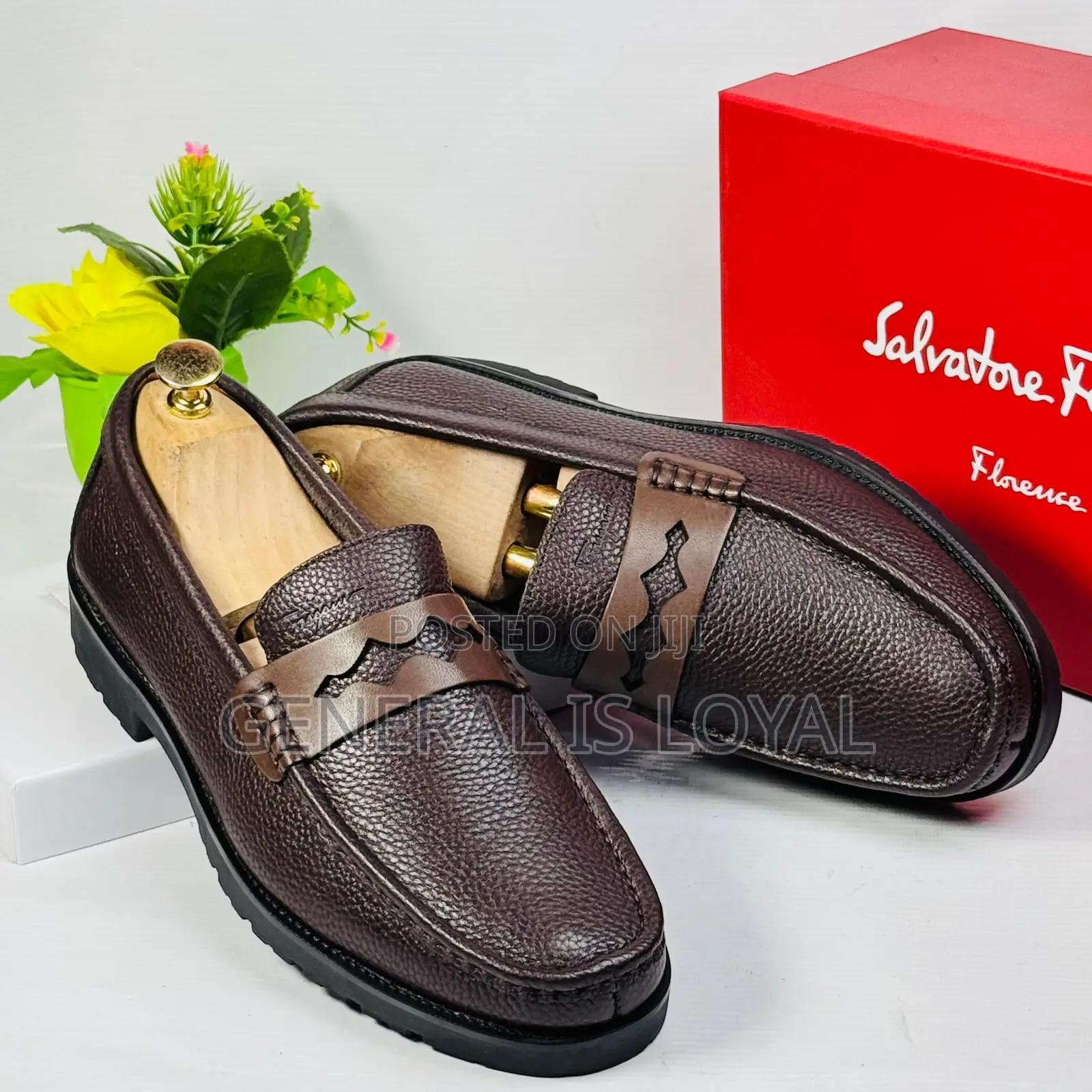 Salvatore Ferragamo Leather Brown Two Tone Men’S Loafers