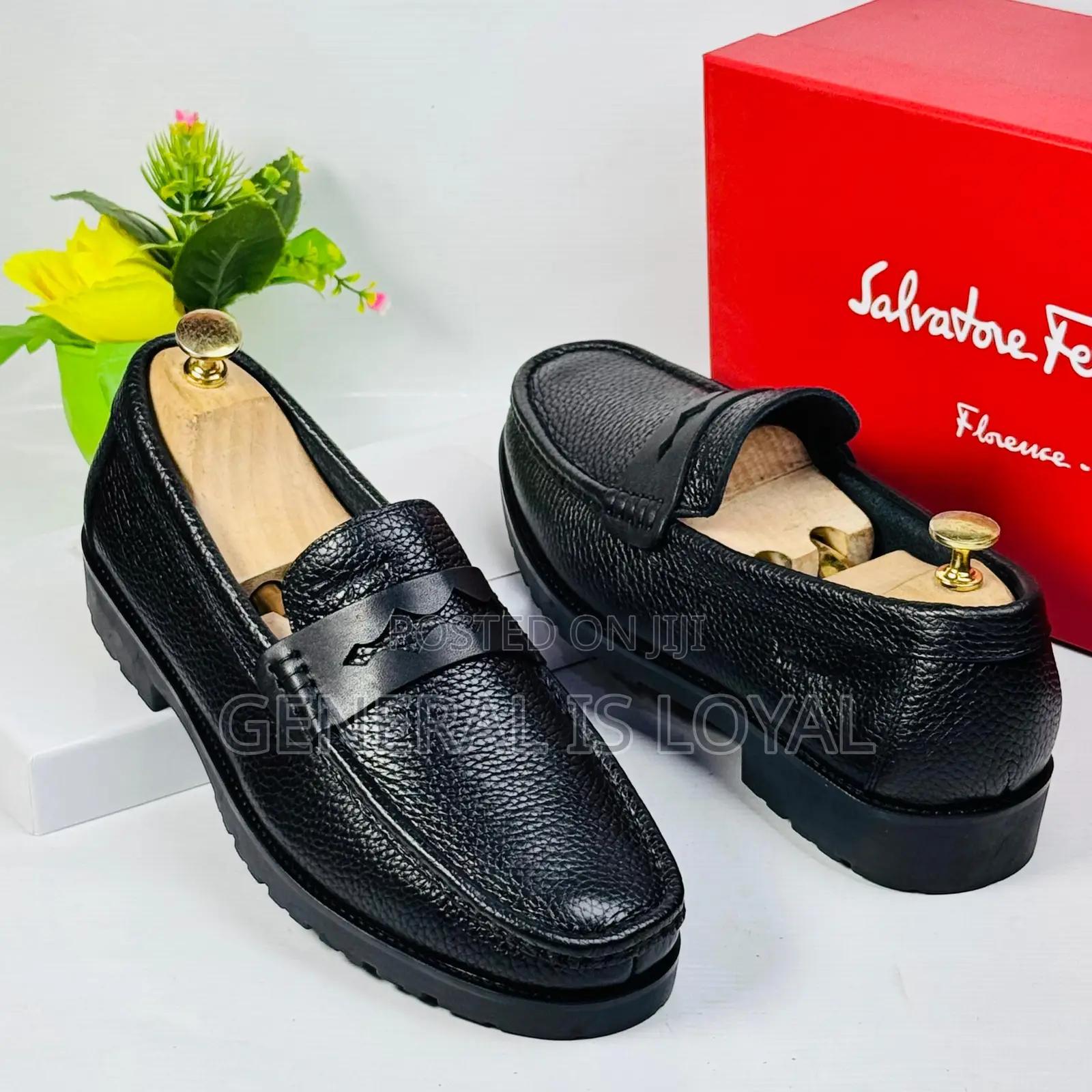 Salvatore Ferragamo Leather Black Two Tone Men’S Loafers