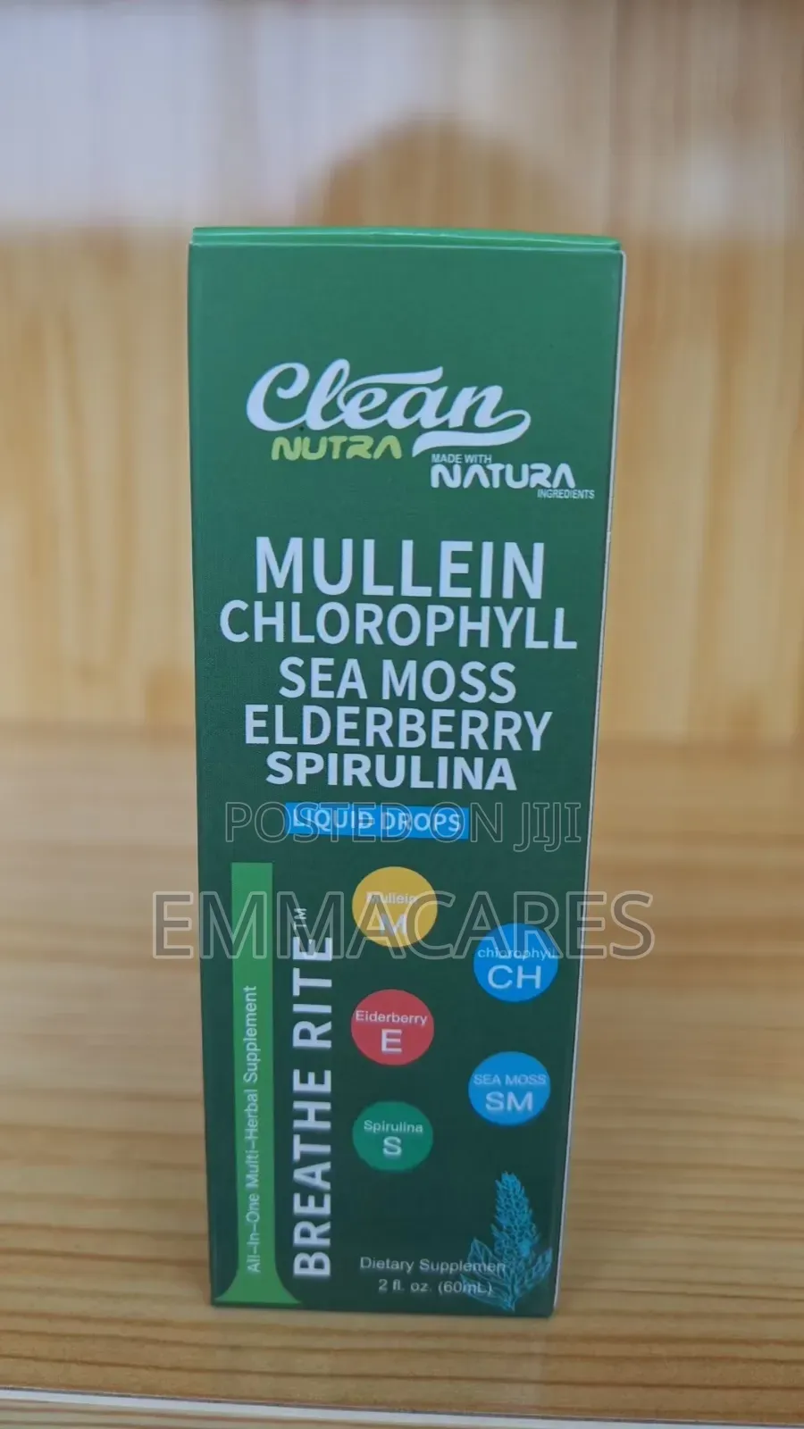 Mullien Chlorophyll Sea Moss Elderberry Spirulina For Respiratory Heal