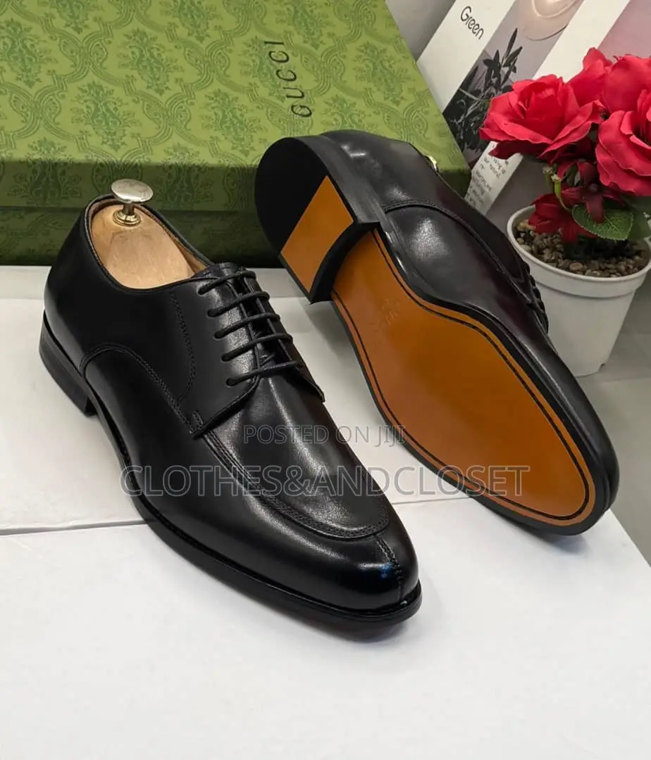Black Leather Split-Toe Derby Shoes, Similar in Style