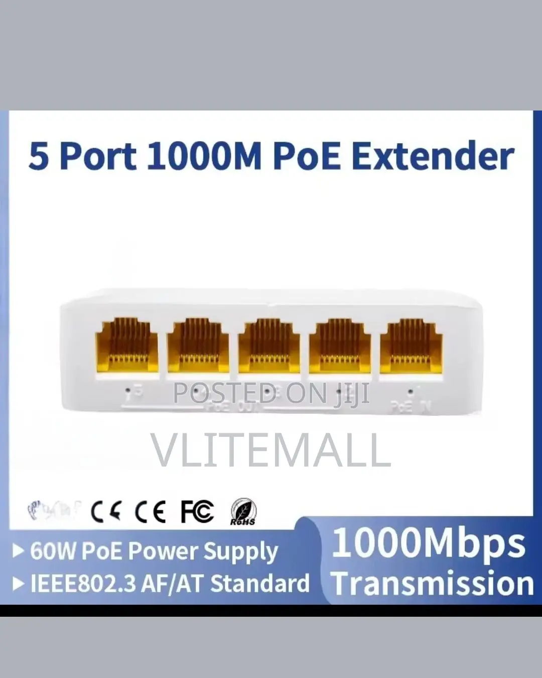 Horaco 5-Port Gigabit Poe Extender