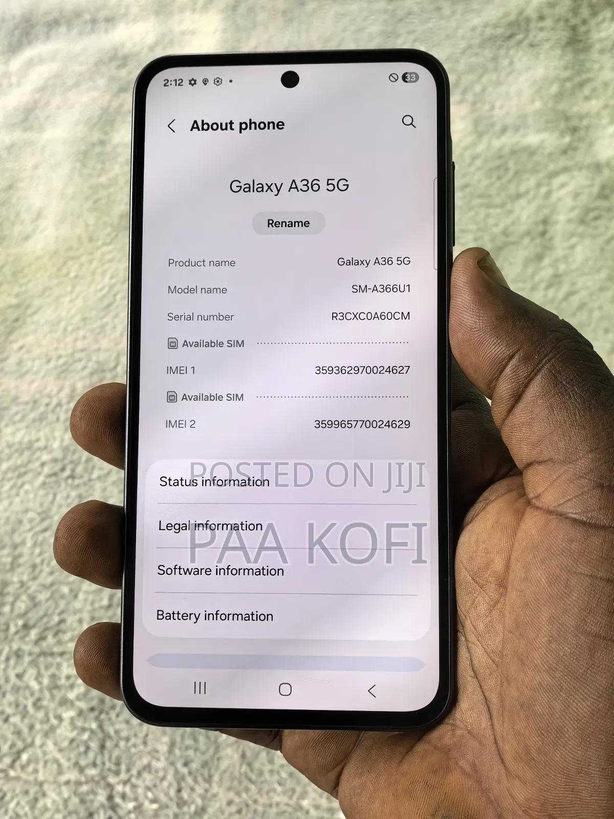 New Samsung Galaxy A36 128 GB Black