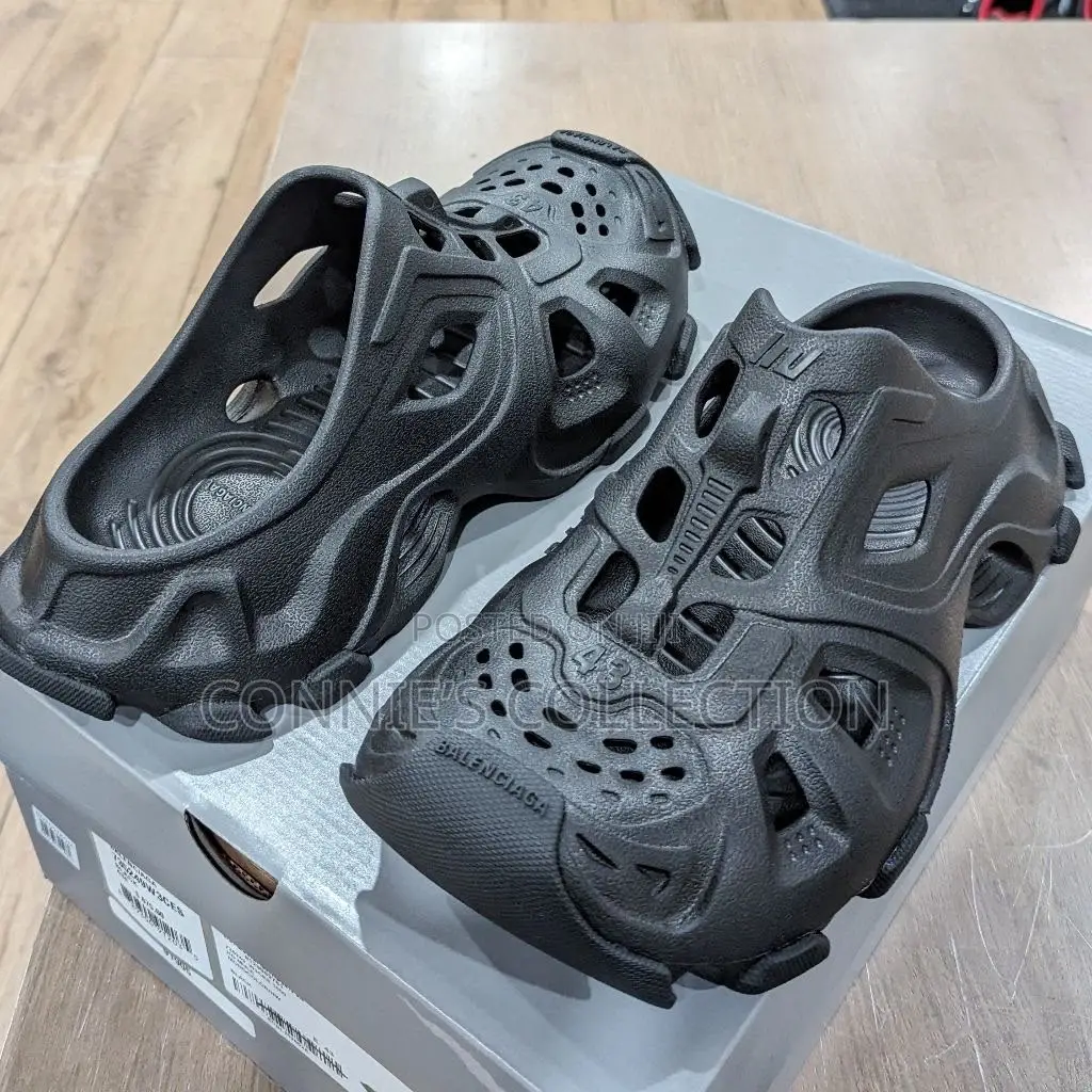 Black Balenciaga Hd Mule Slide