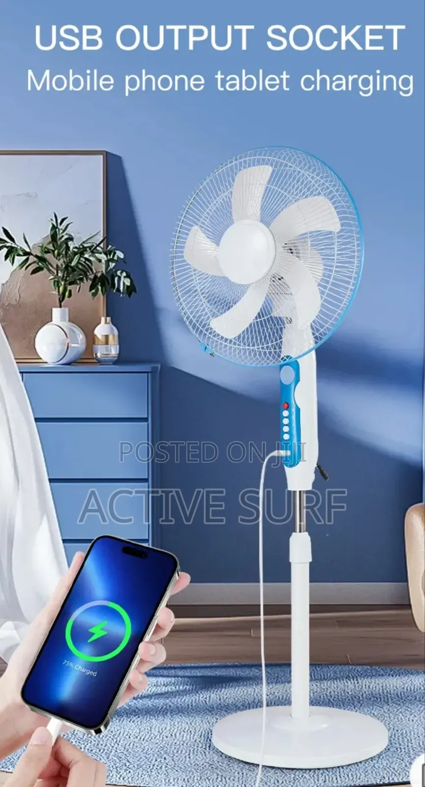 Solar Rechargeable Fan