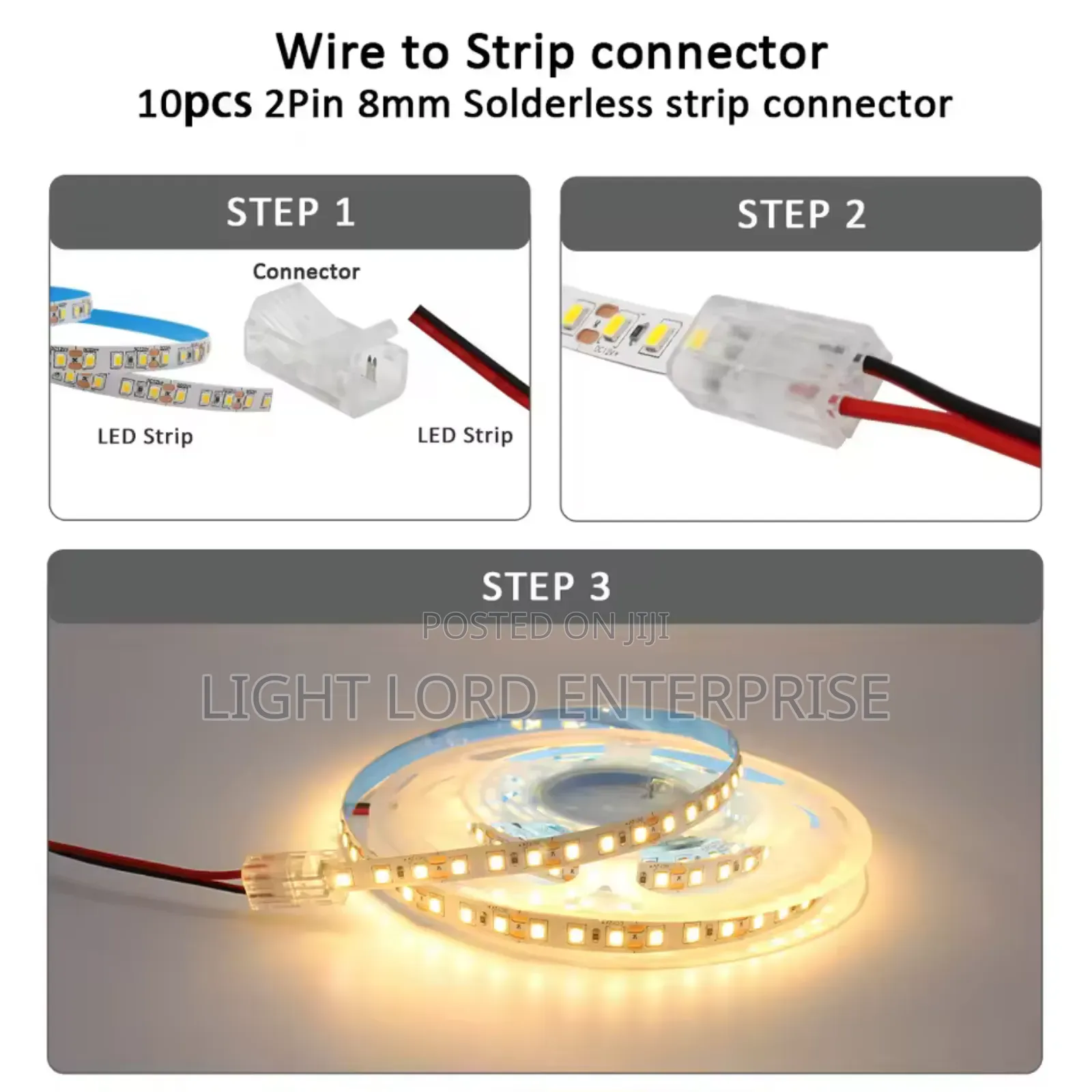 8mm Solder Less SMD Led Strip