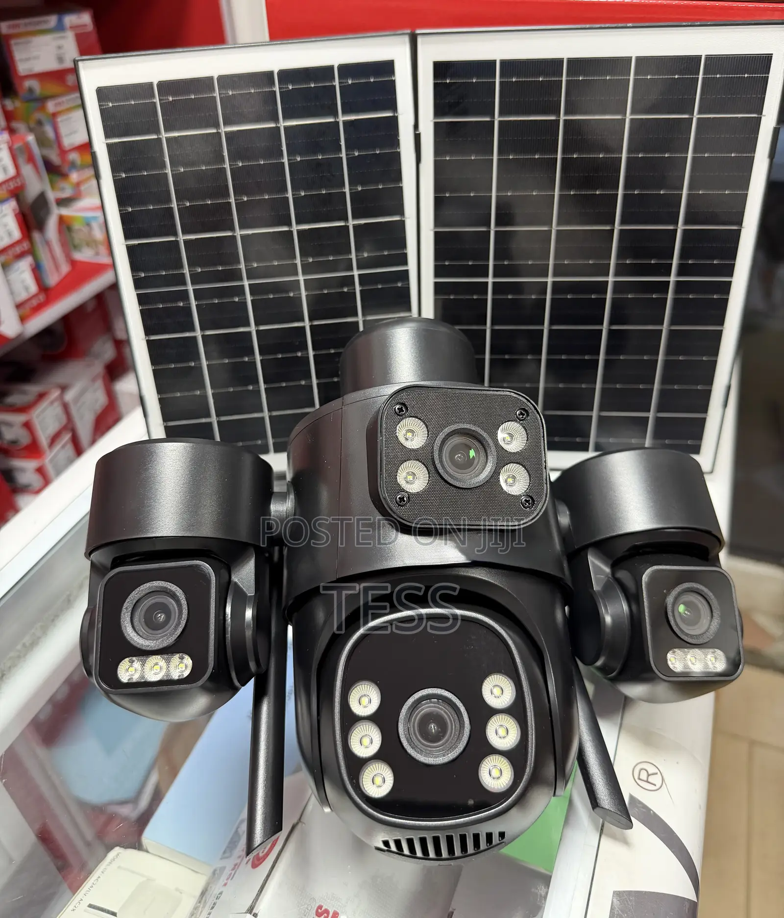 Solar 4g Sim Camera 4 Lens Hieasy App Aov Full Color 2 Way Talk