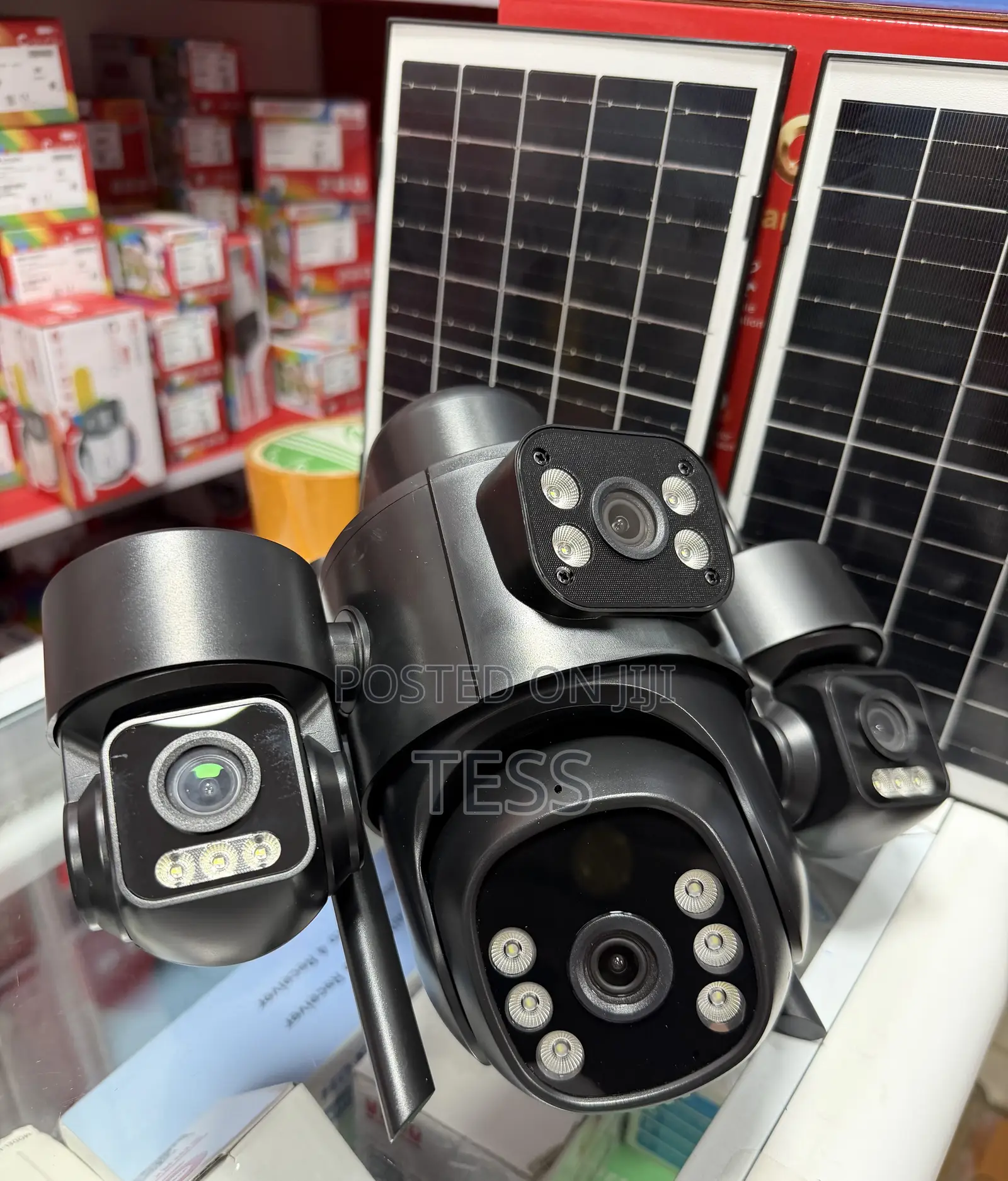 Solar 4g Sim Camera 4 Lens Hieasy App Aov Full Color 2 Way Talk