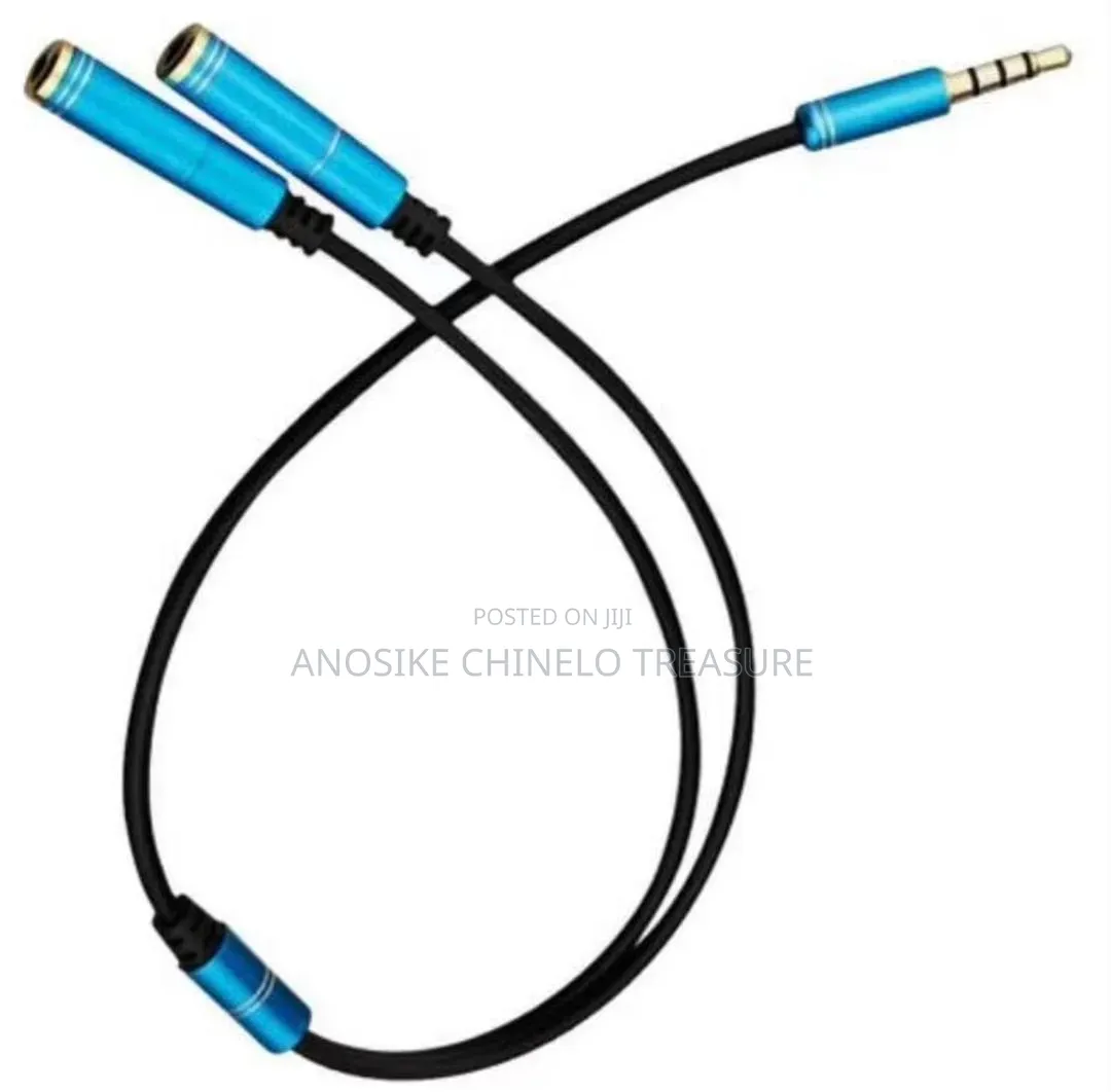 Audio Splitter Cable Or Headphone/Microphone Splitter.