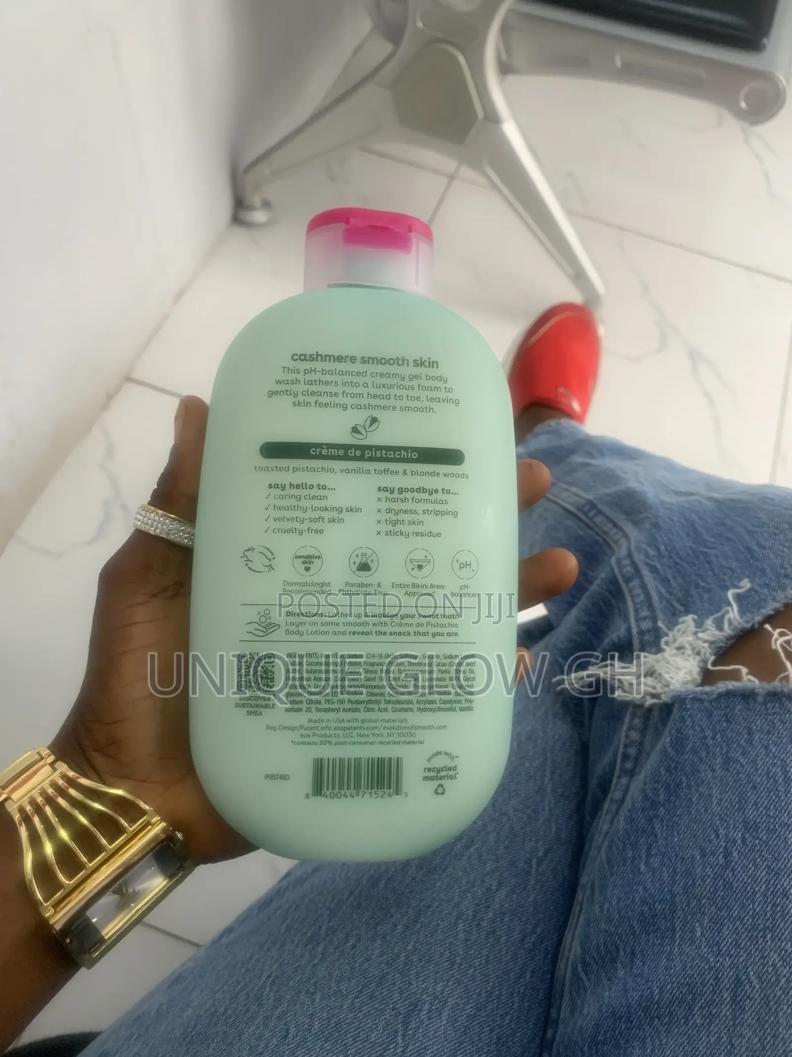 Evolution of Smooth (Eos) Shea Better Cashmere Body Wash. Gentle, Ph