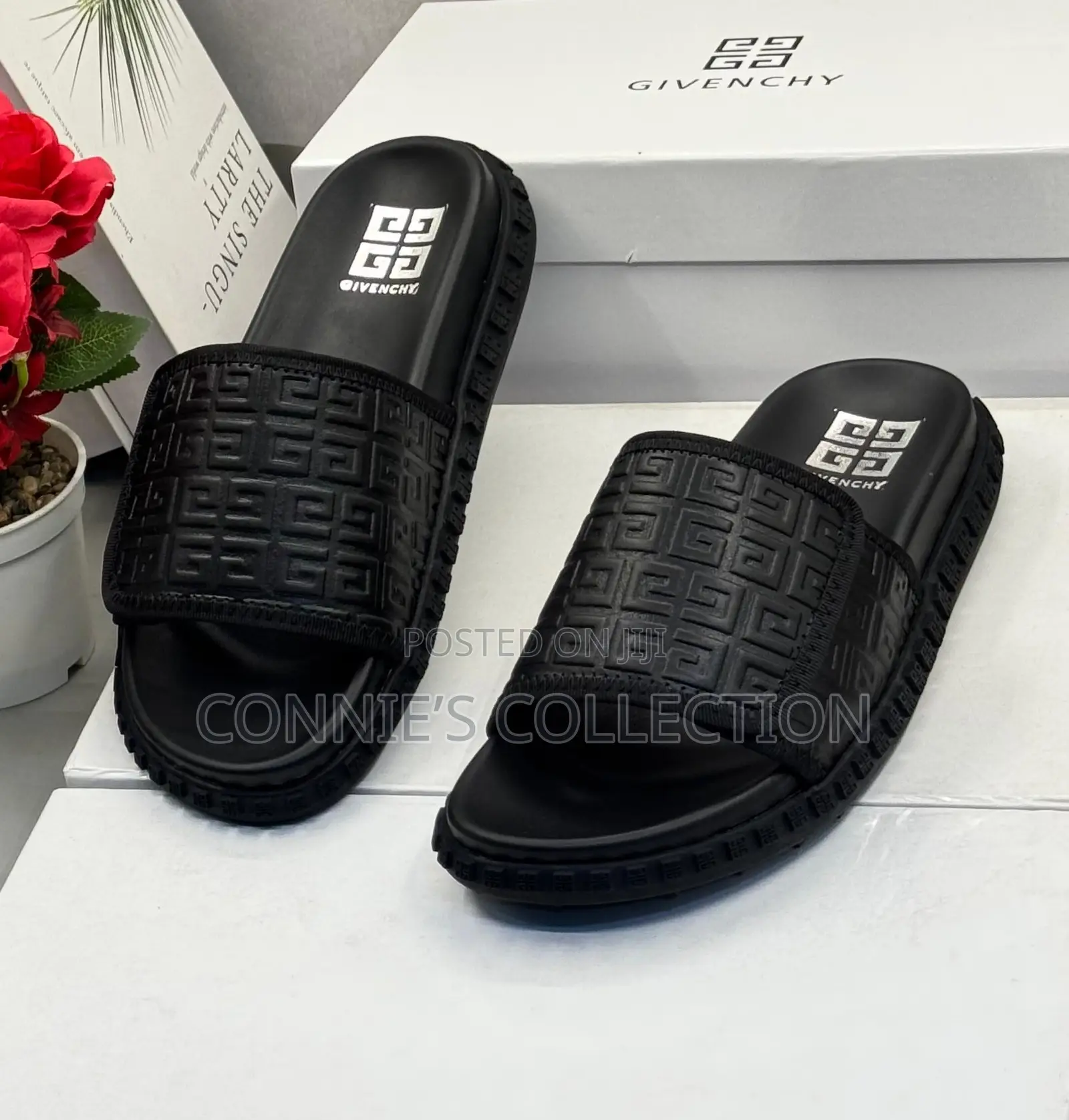 Black Givenchy Monogram Slides