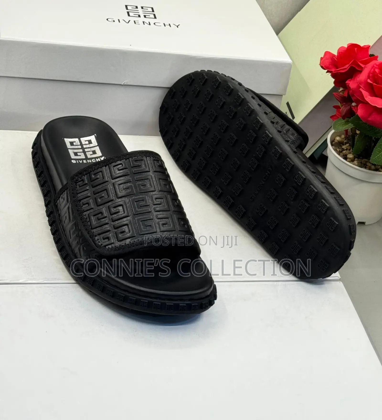 Black Givenchy Monogram Slides