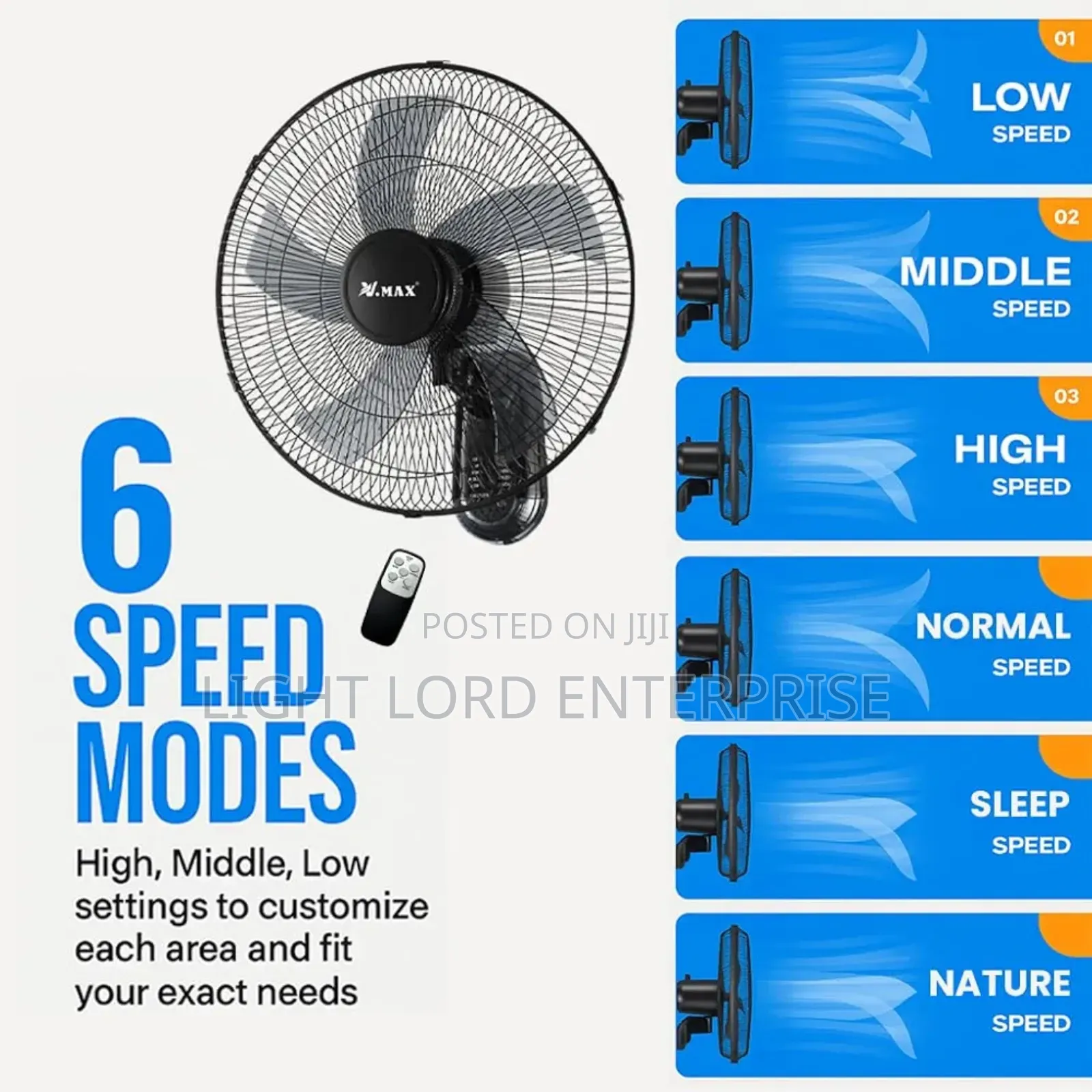 6speed Modes Vmax Wall Fall 18inches