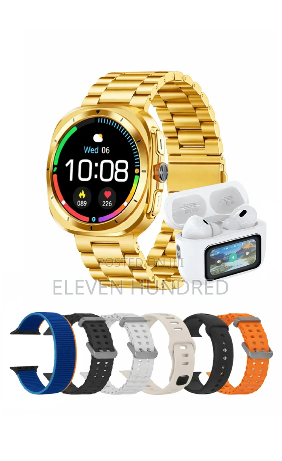 Smartwatch With Full Touch 2.3” TFT Display, Heart Rate Spo2 Monitor
