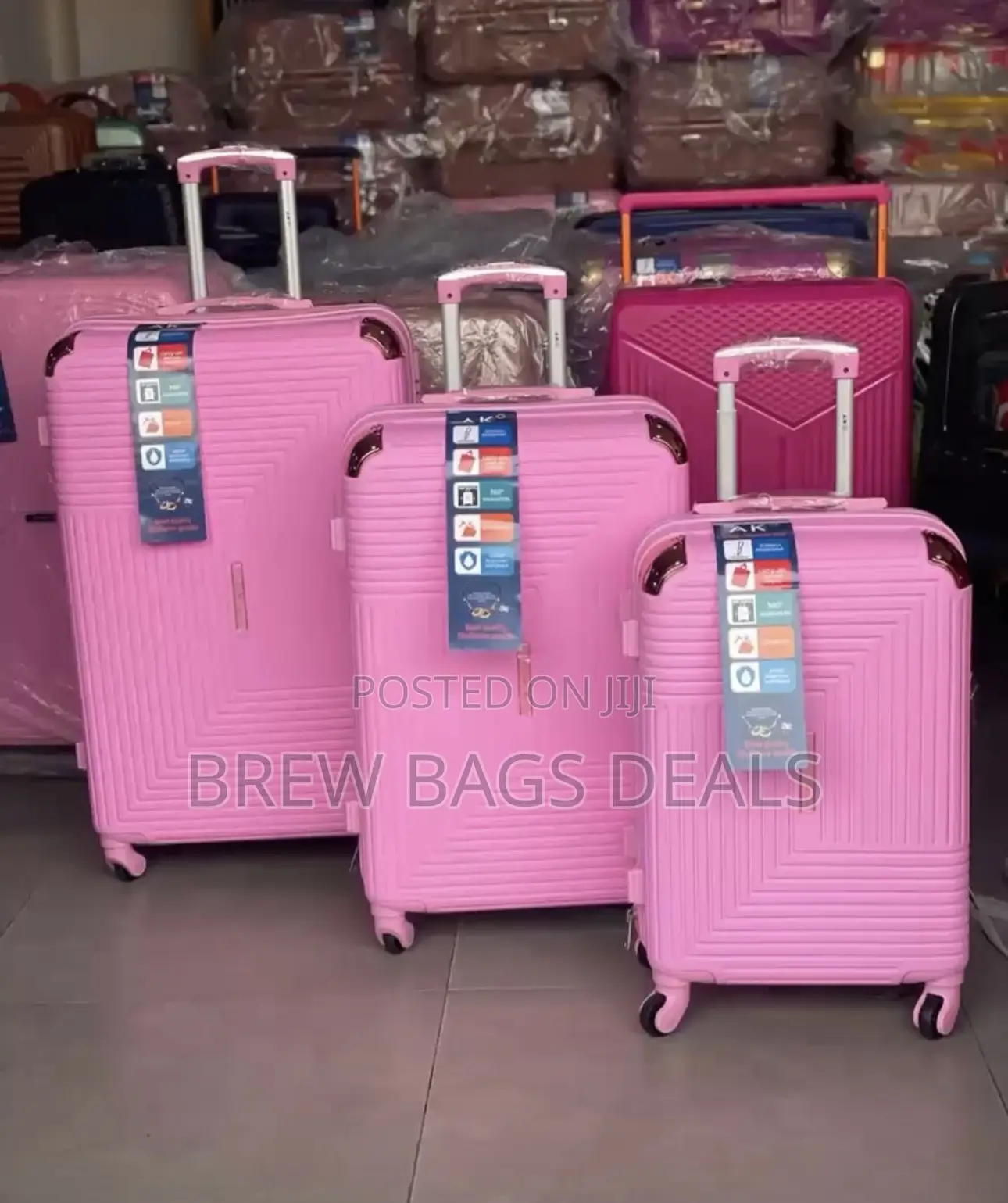 Premium Quality Ak 3set Super Anticrack Fiber Traveling Bag.
