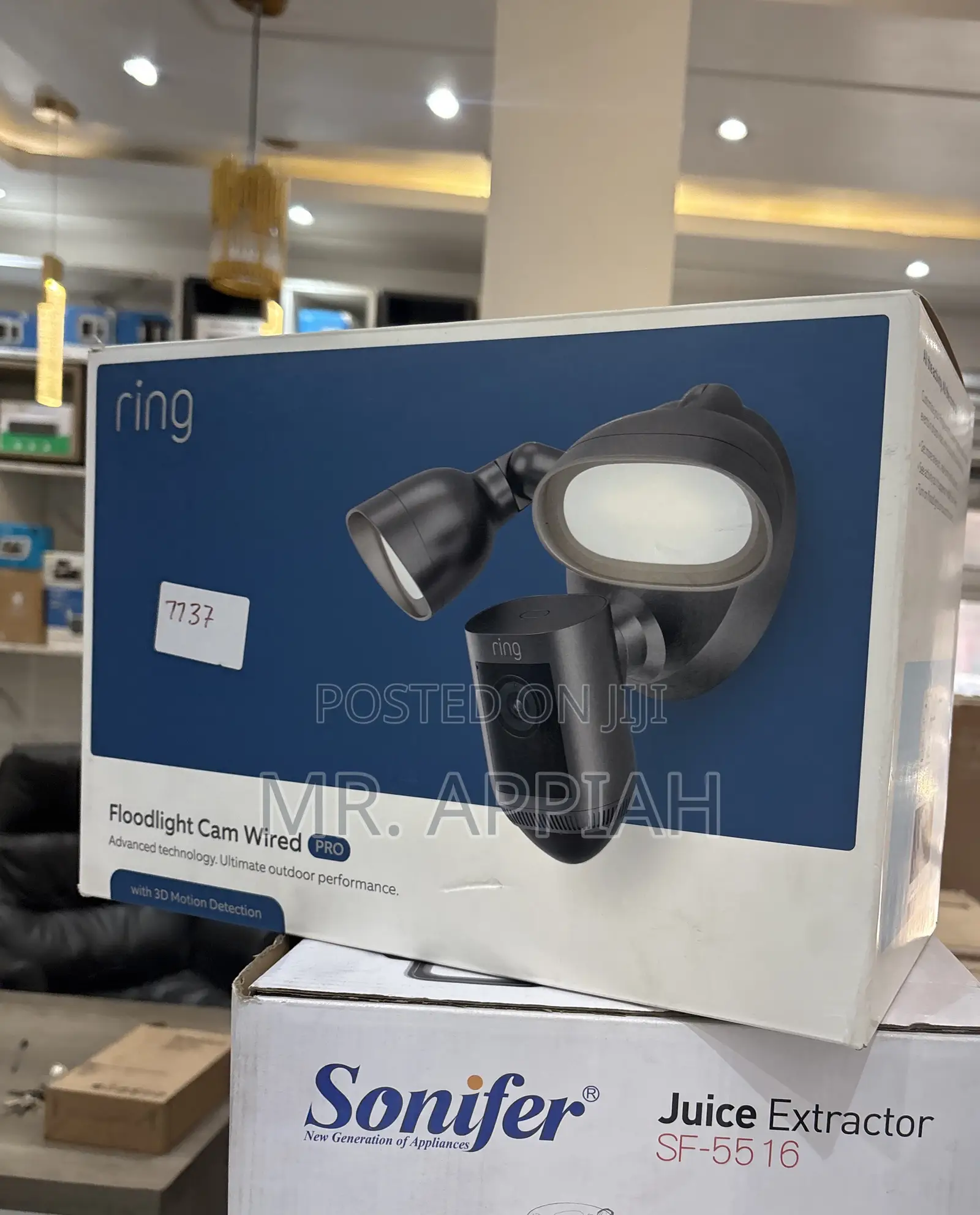 Get Affordable Ring Outdoor Flood Light Cam Wired(Black) 