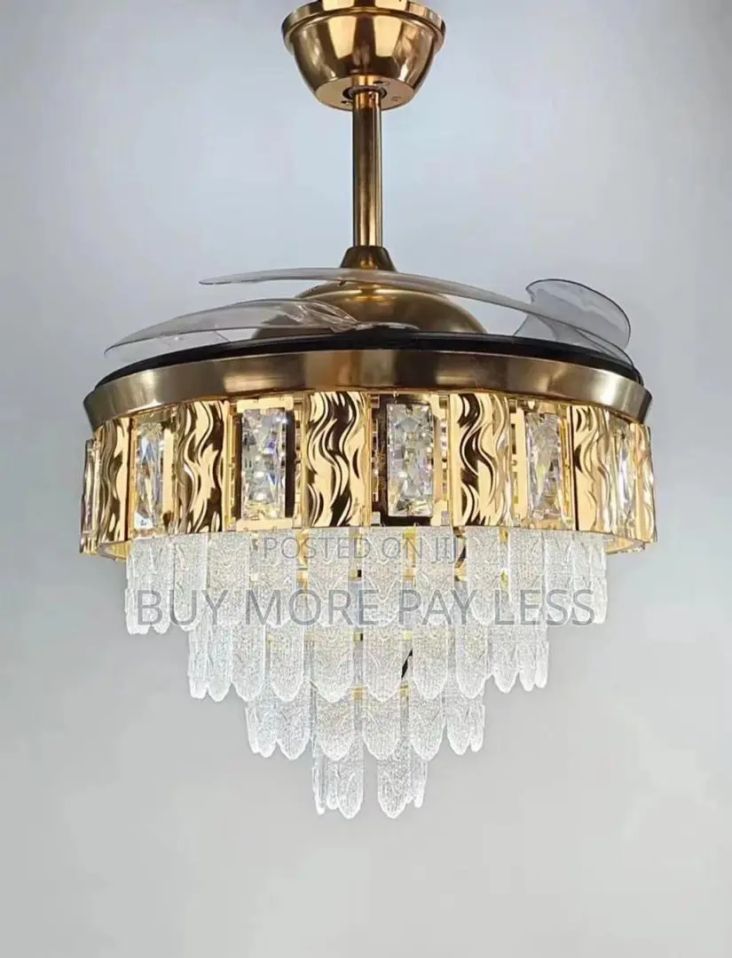 Swanart Crystal Chandelier Ceiling Fan