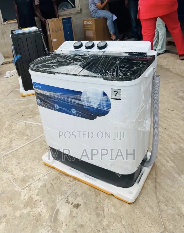 Sleek Midea 7kg Semi-Auto Washing Machine(Transparent Lid).