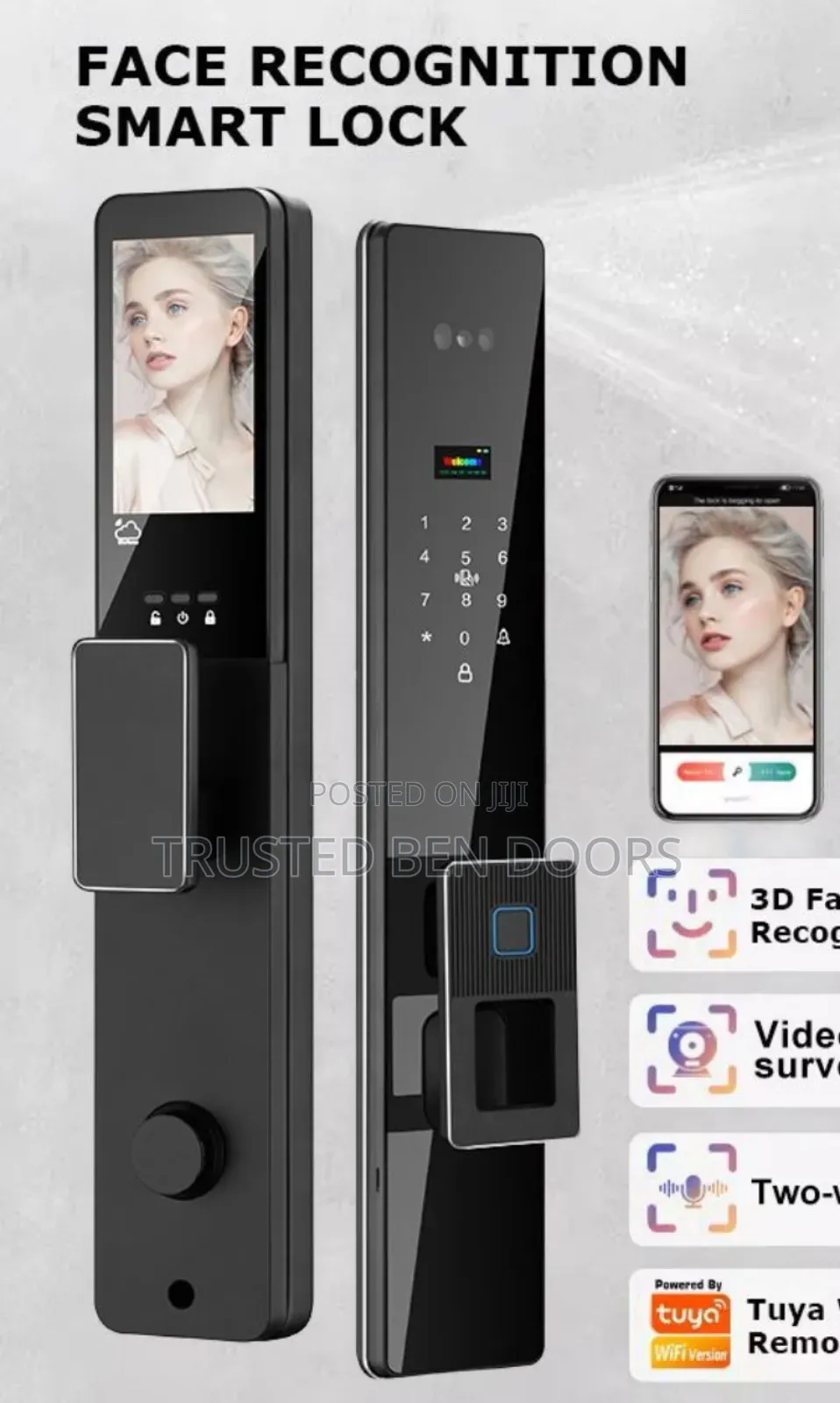 Tuya Wireless Wifi App With Video Surveillance (Face Unlock)