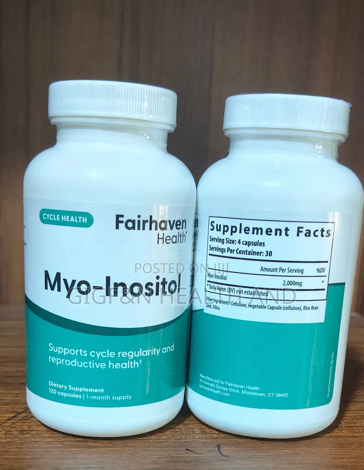 Myo-Inositol, 120 Capsules (500mg Per Capsules)