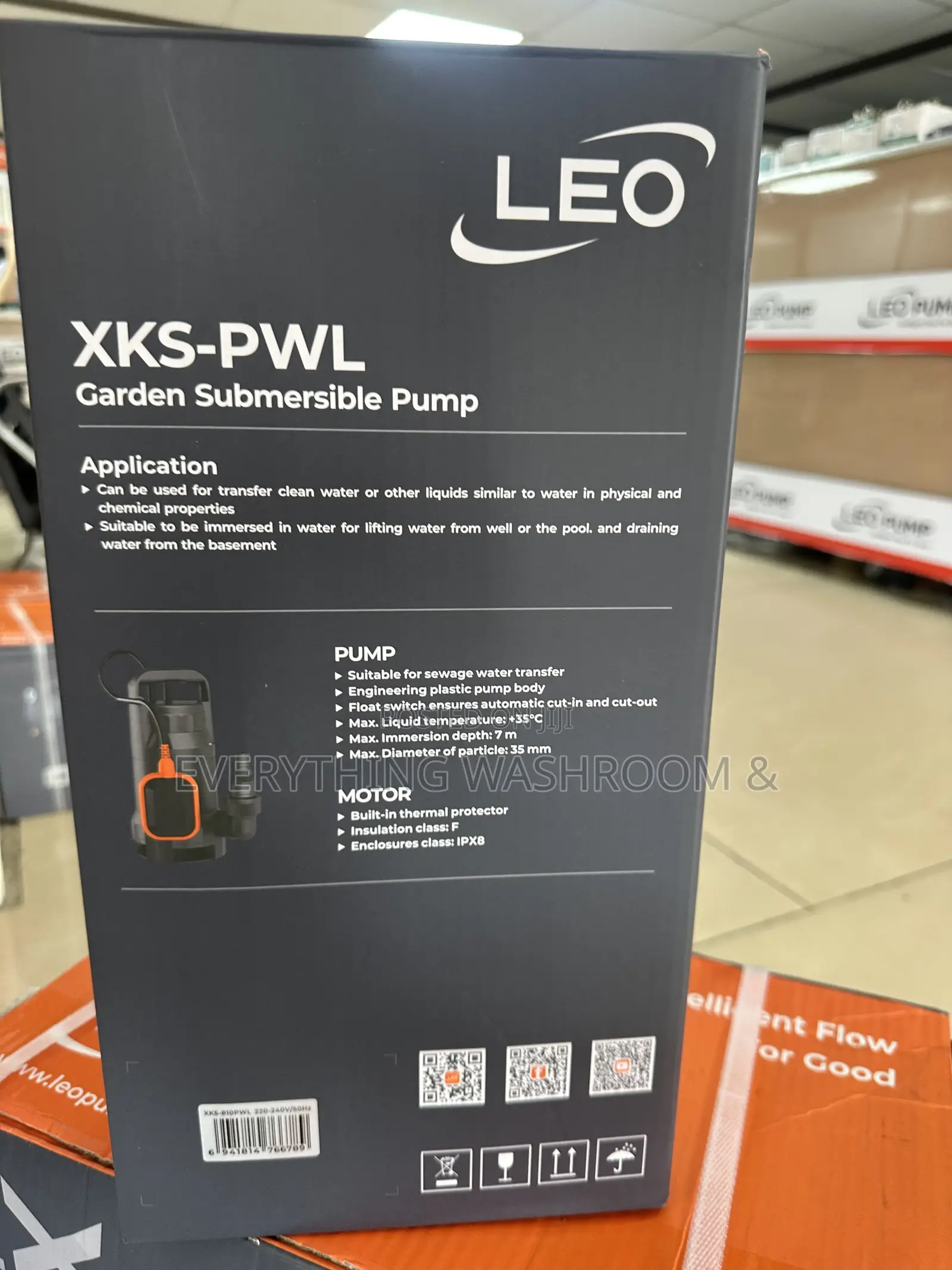 Submersible Waste Pump_plastic Submersible Sewage Pump 1hp Leo