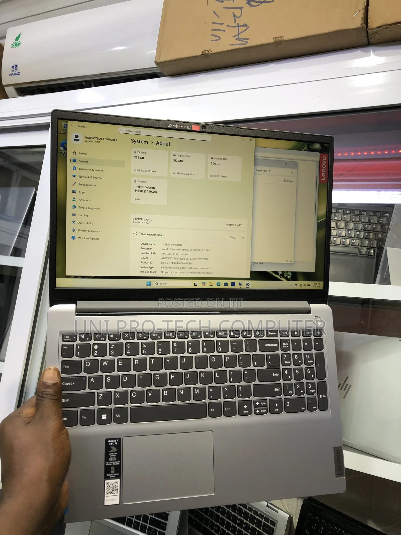 Laptop Lenovo IdeaPad 1 8GB Intel SSD 256GB