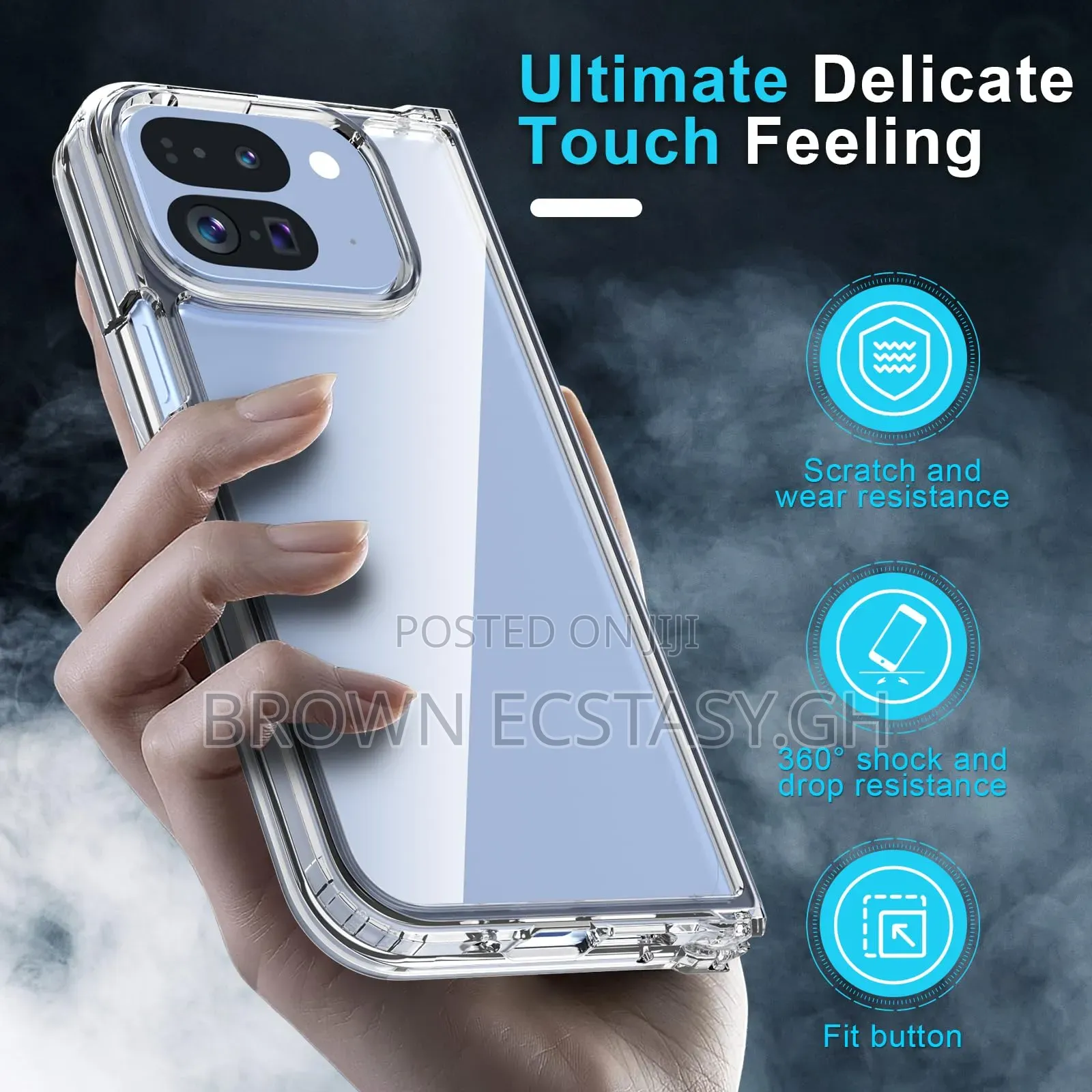 Pixel Fold/9 Pro/10 Pro Fold Transparent Case