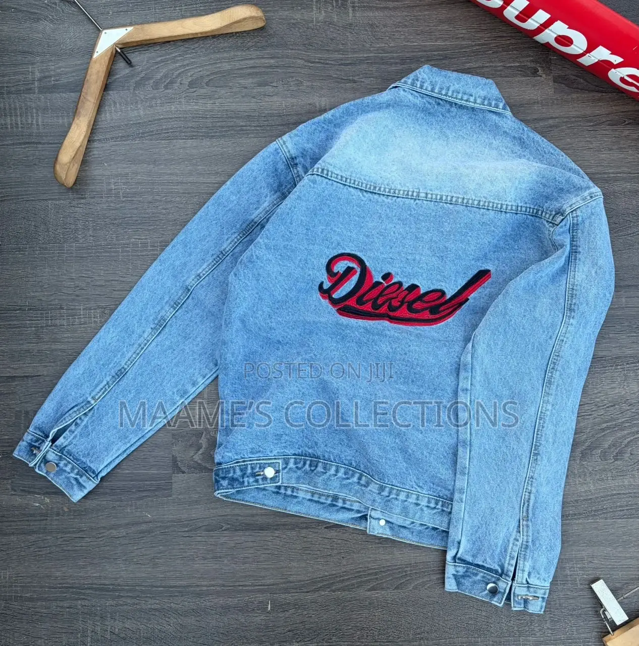 Solid Designer Men’S Jeans Jacket / Coat