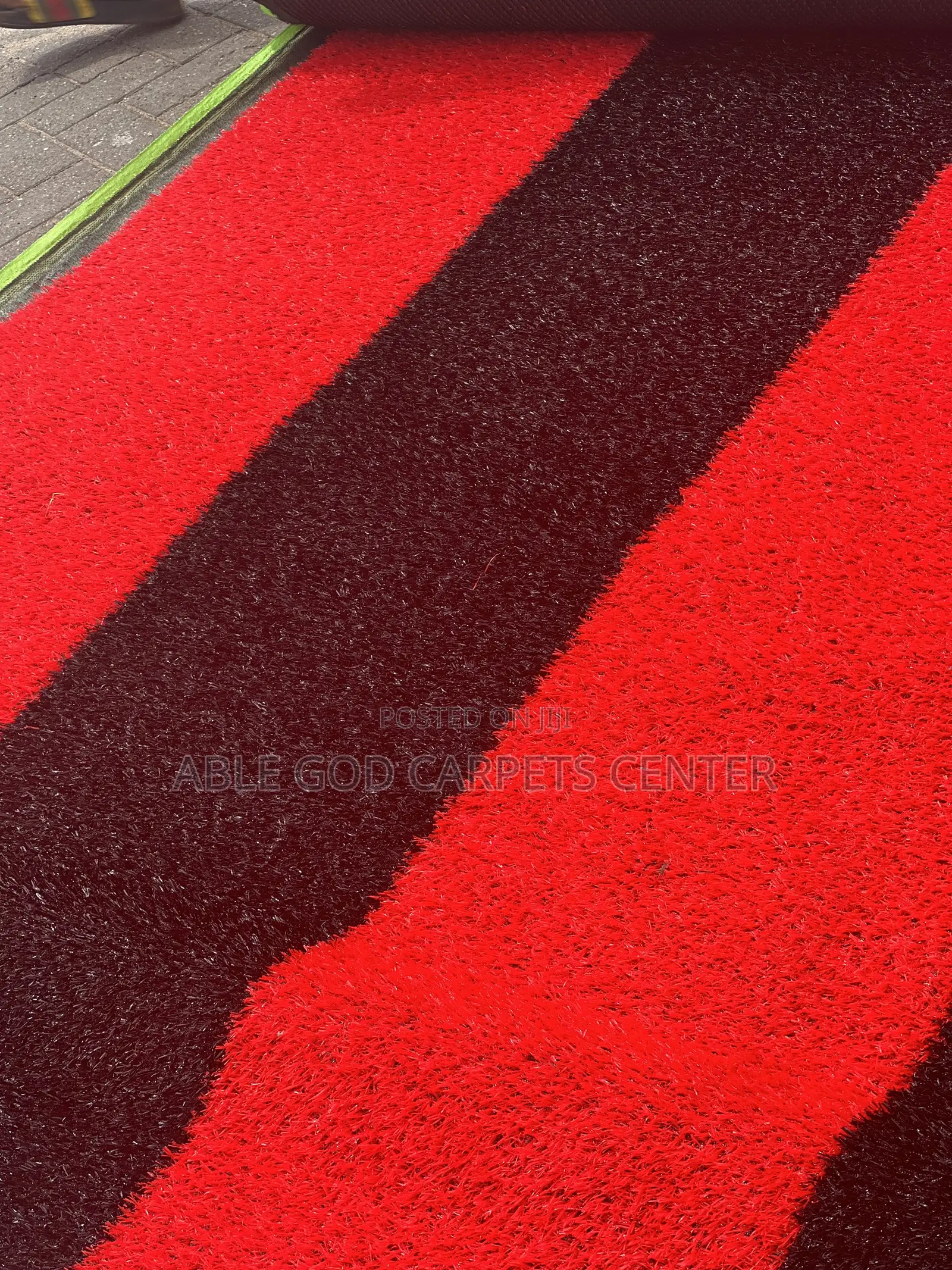 Two Colors Red and Black Artificial Grass Carpets