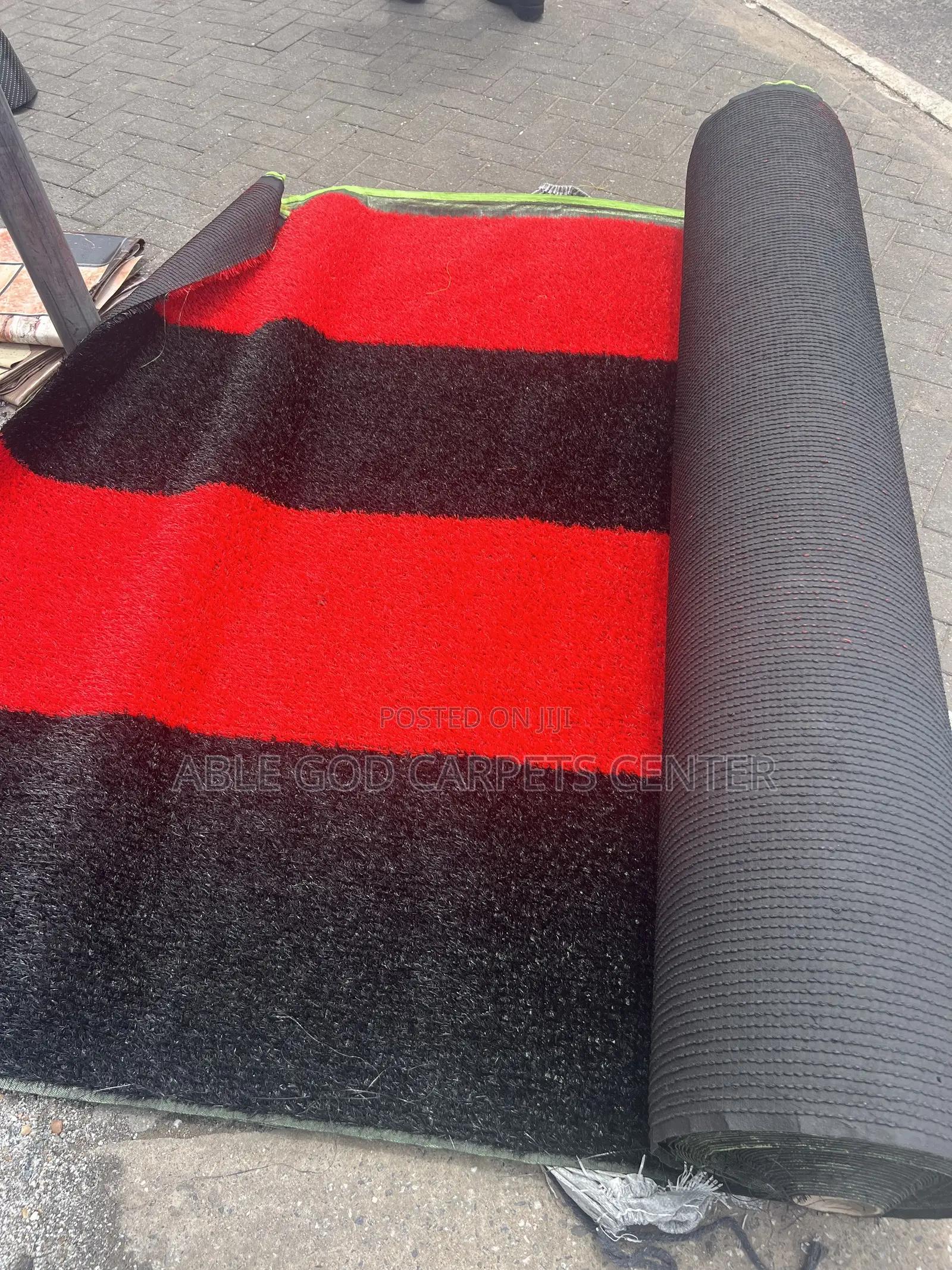 Two Colors Red and Black Astroturf