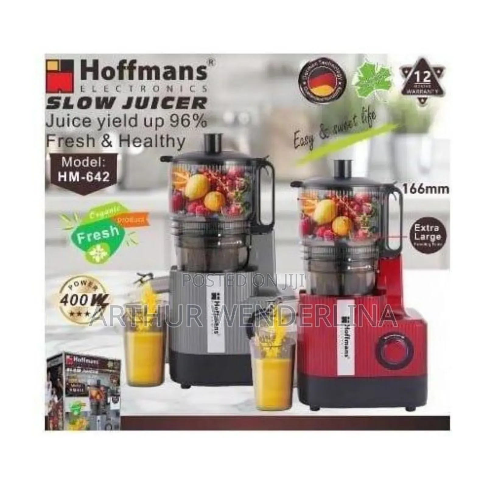 Hoffmans Electric Slow Juicer 400w