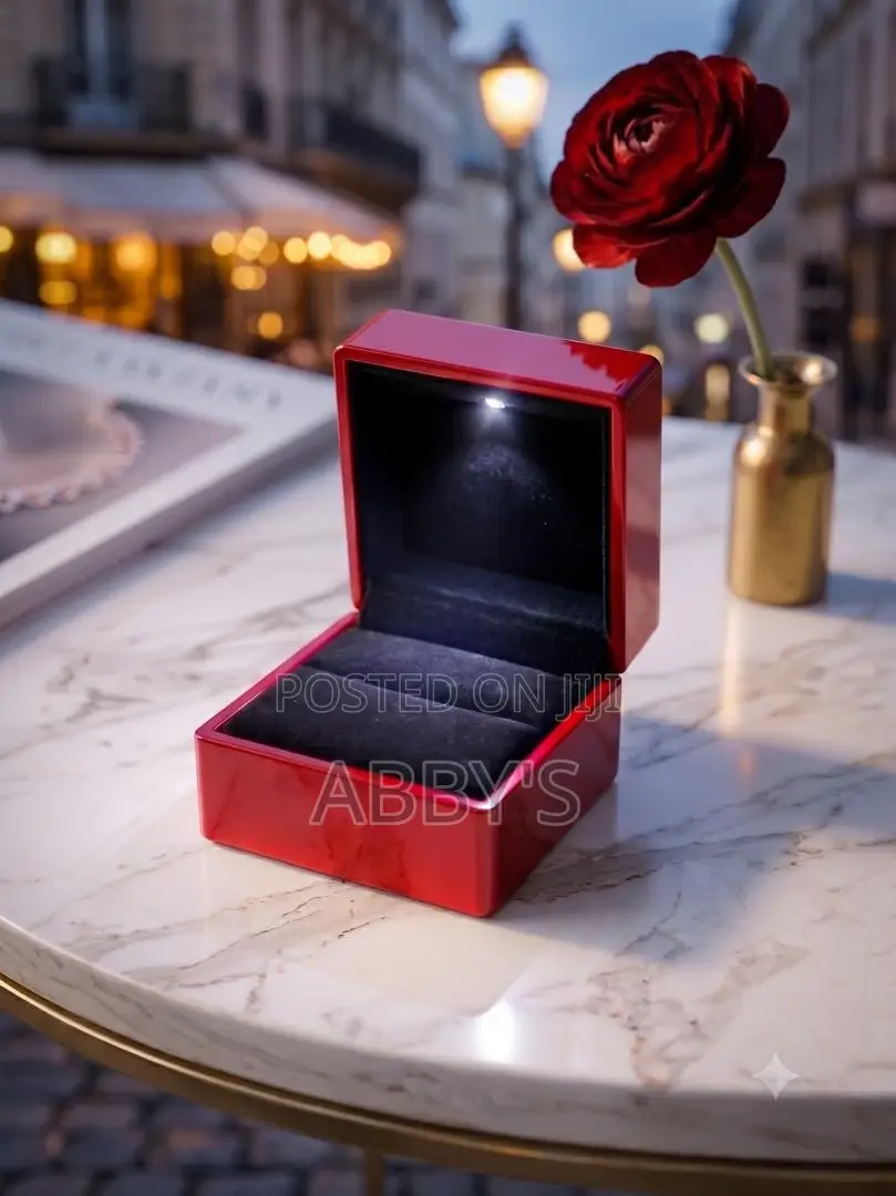 Red Gloss Led Ring Case/Box