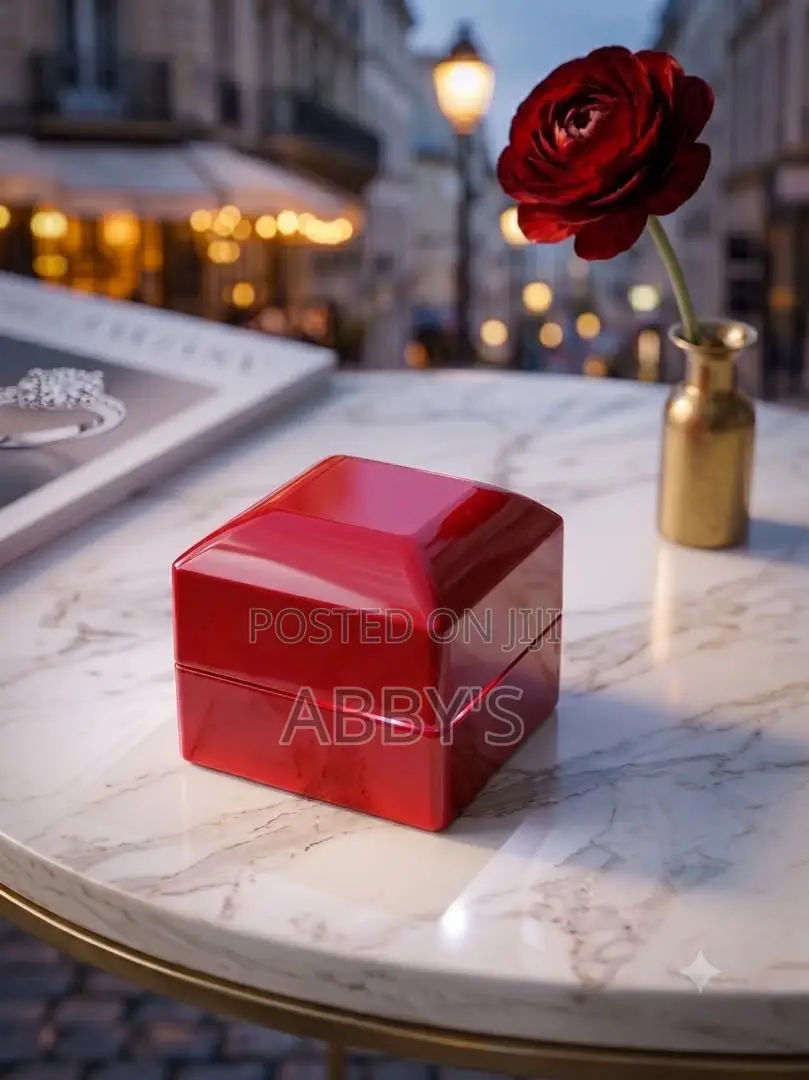 Red Gloss Led Ring Case/Box