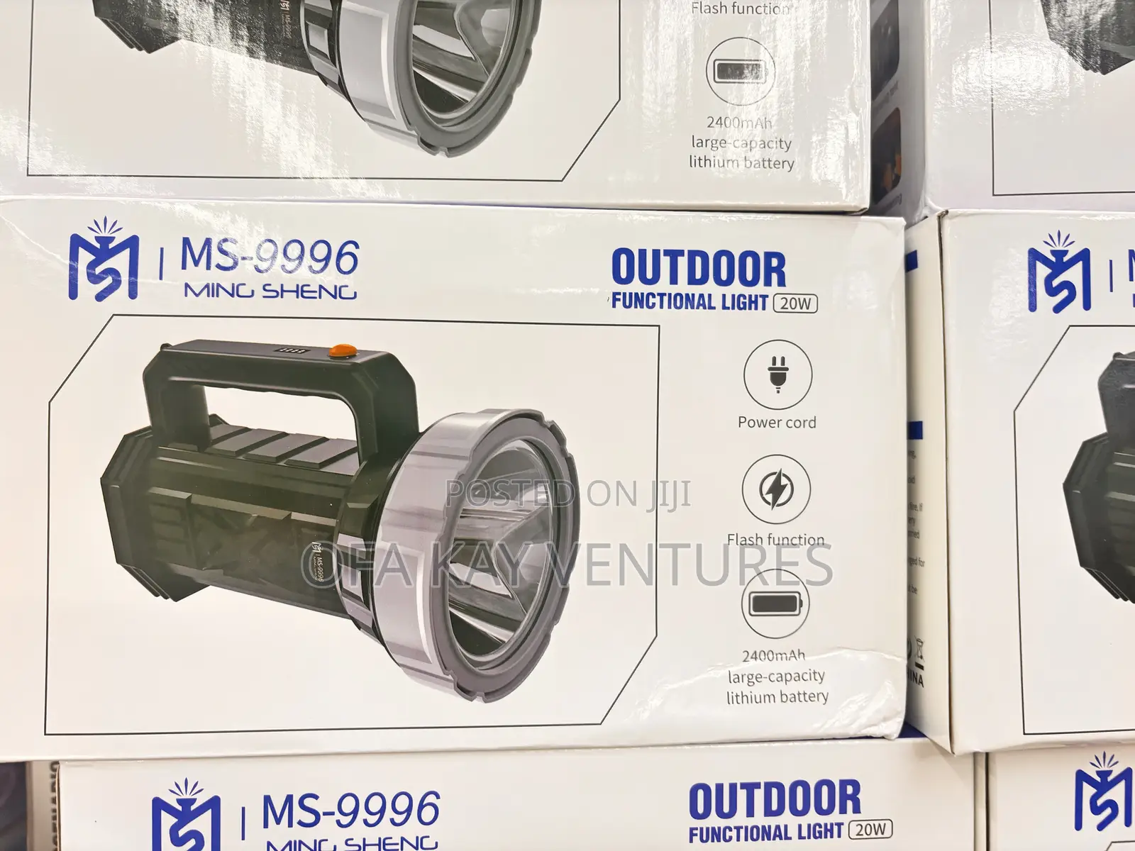 Rechargeable Battery Packed 20w Outdoor Torch Light