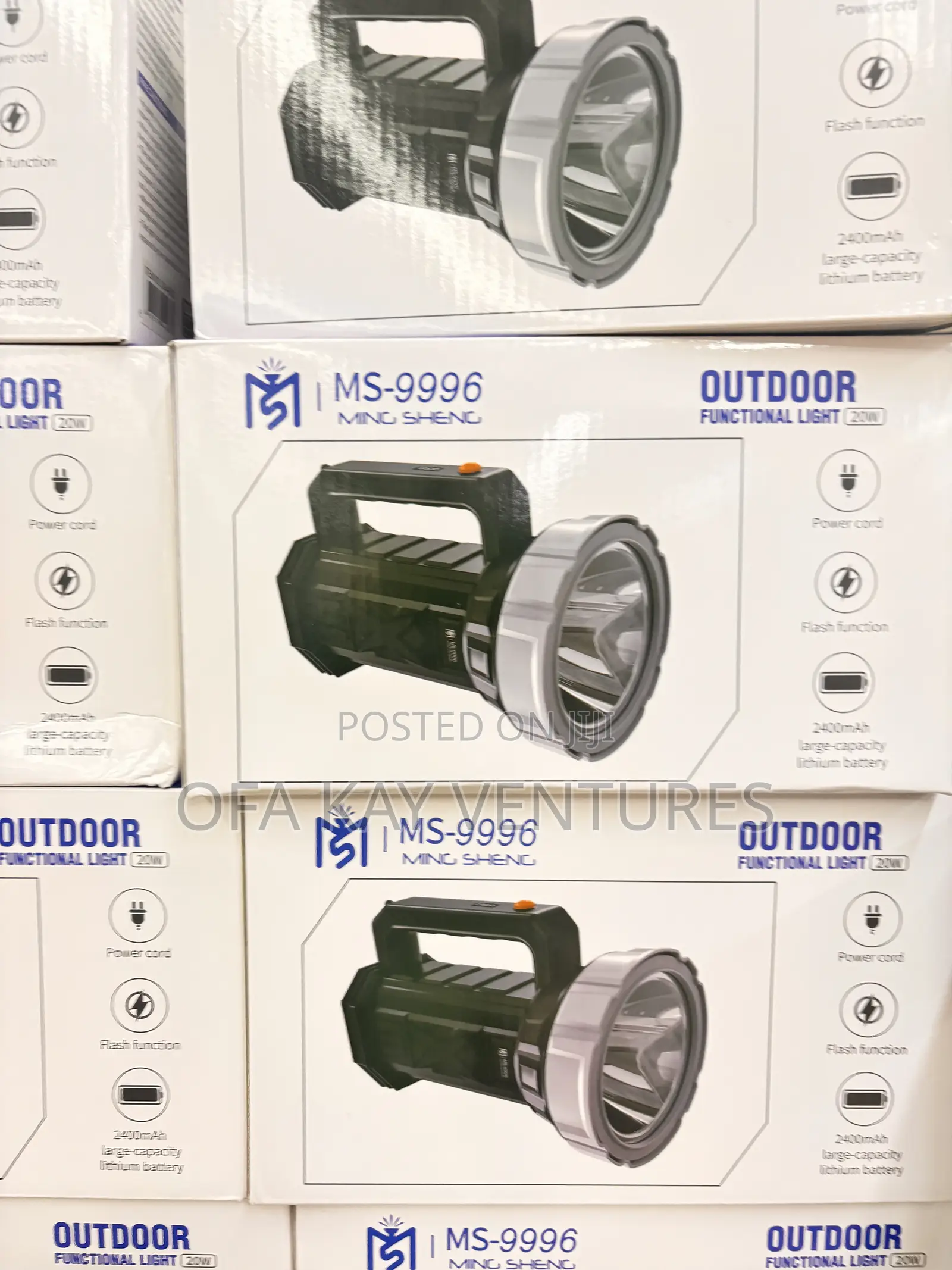 Rechargeable Battery Packed 20w Outdoor Torch Light