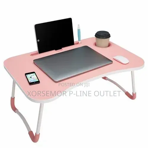 Foldable Wooden Laptop Table for Bed, Study Table (60 Cm, 60 Cm)