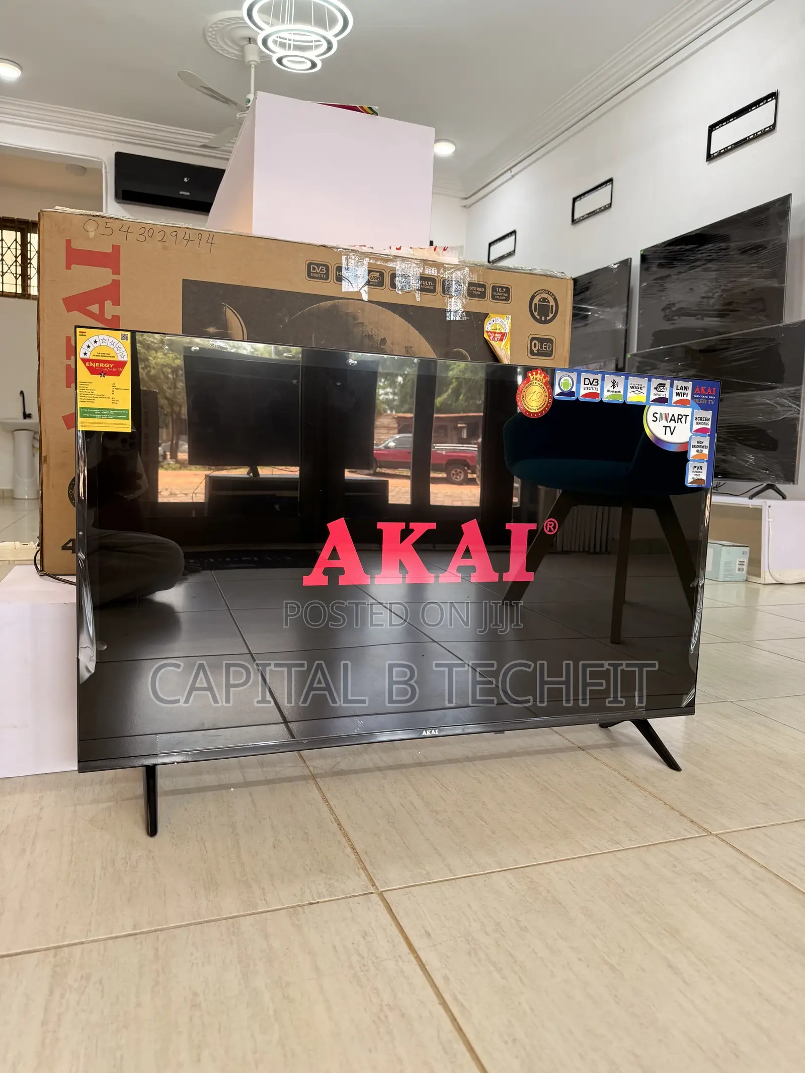 43inches Full Digital Satellite Android Qled Smart Akai Tv