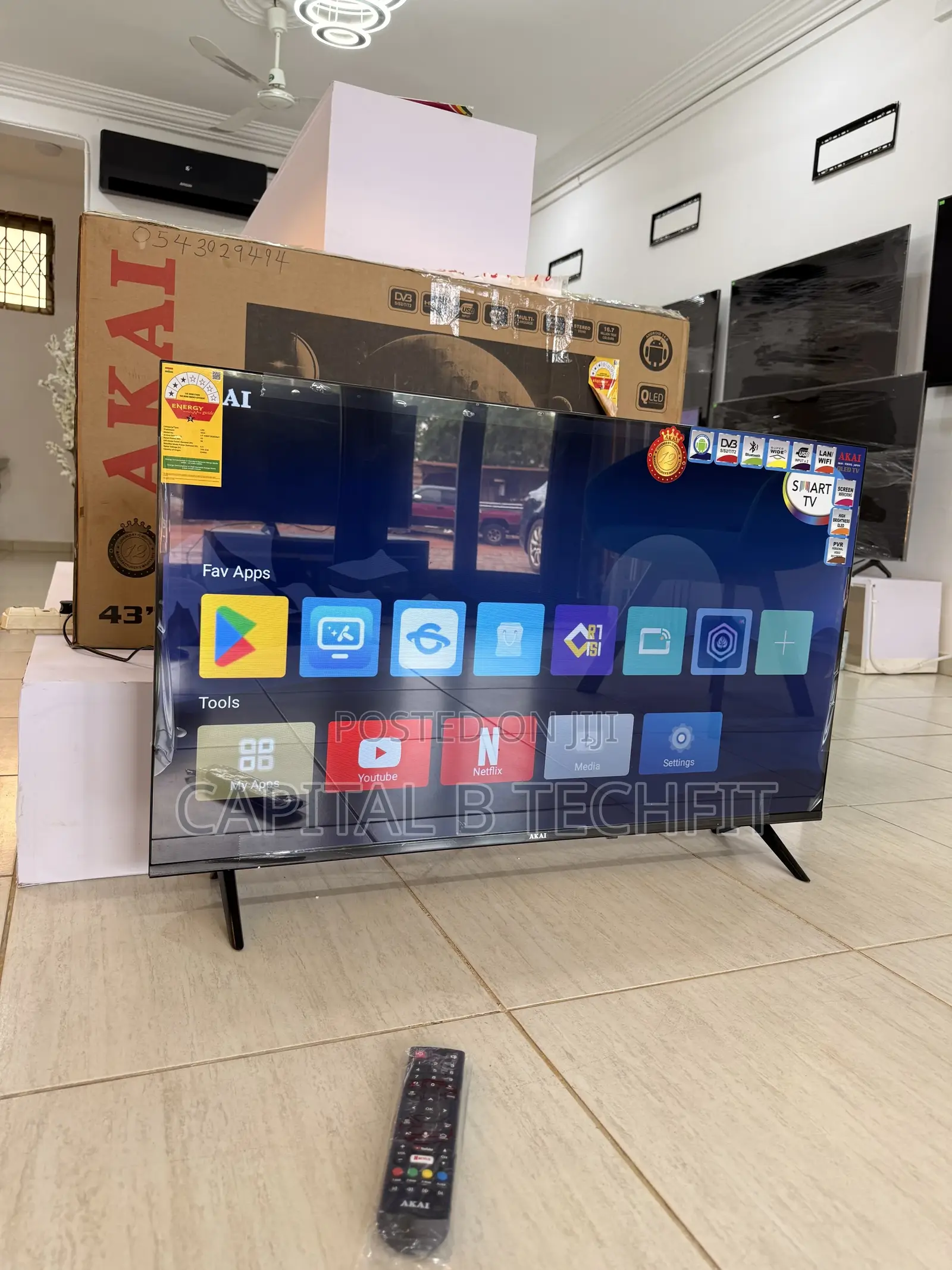 43inches Full Digital Satellite Android Qled Smart Akai Tv