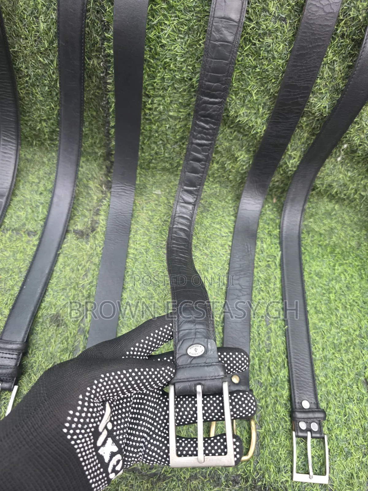 Genuine Leather Belts (Uk Used, Black) Swipe for More