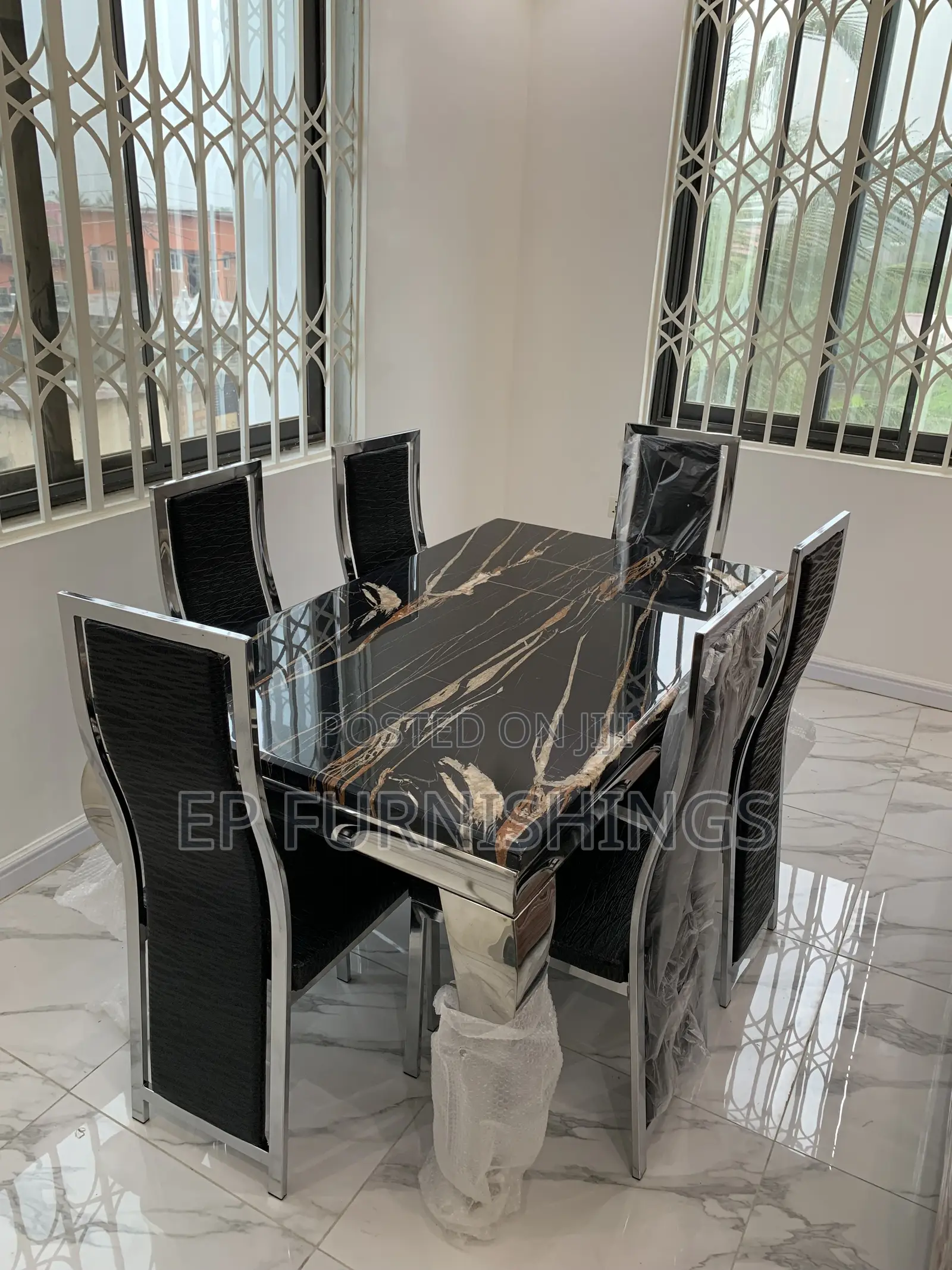 Marble Dinning (6 Chairs)