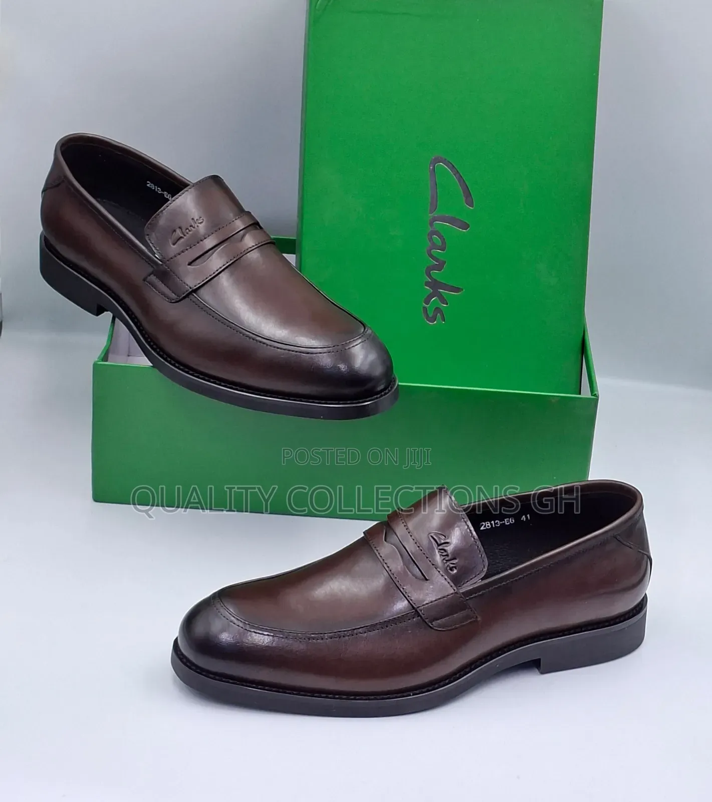 Clarks Mens Brown Leather Penny
