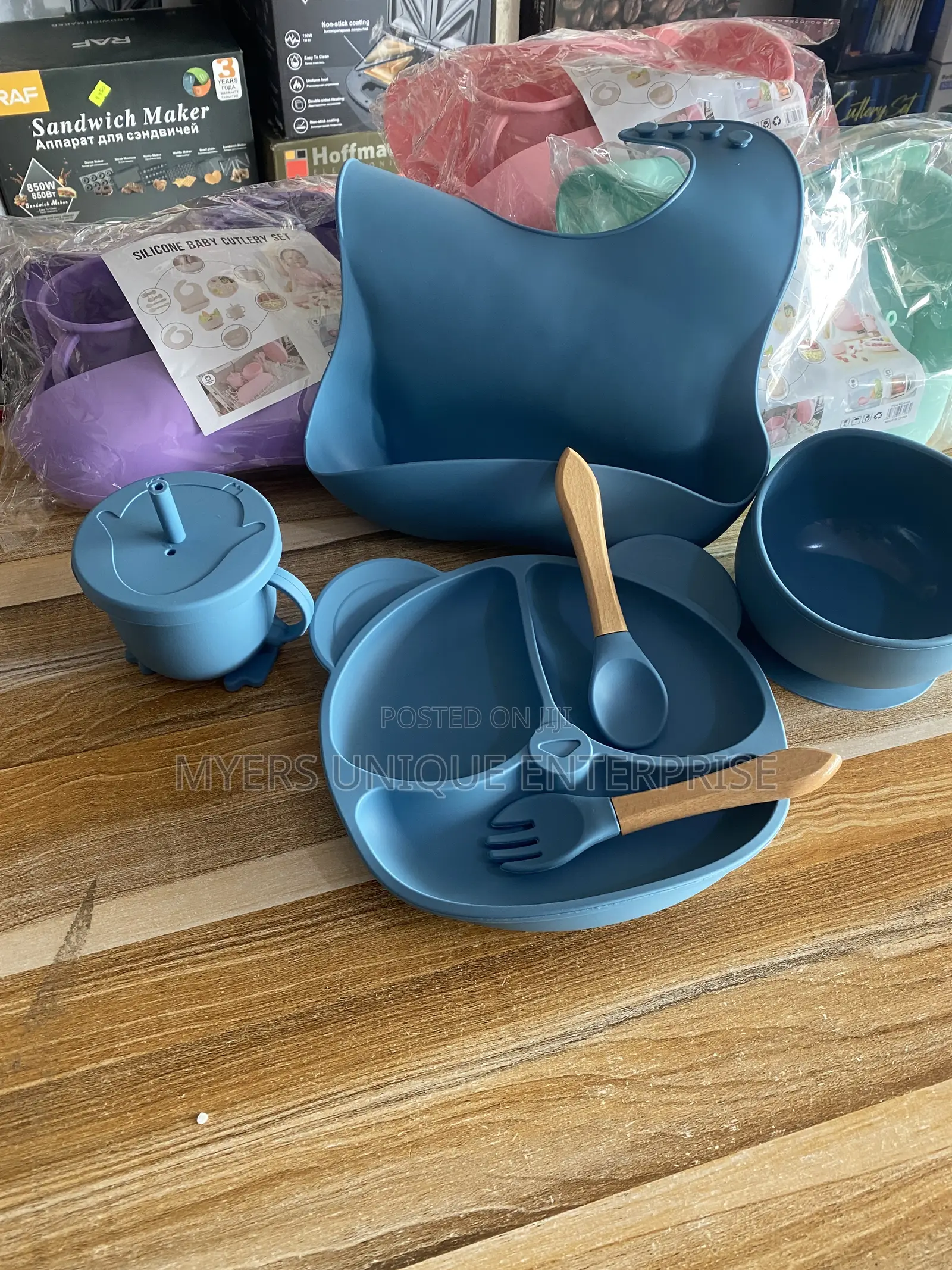 Bpa-free Food Grade Silicon Baby Feeding Set+Straw Cup