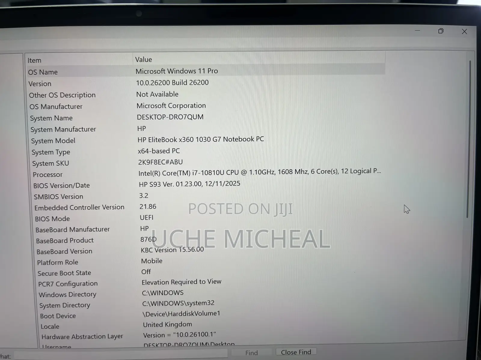 Laptop HP EliteBook x360 1030 G7 16GB Intel Core i7 SSD 256GB