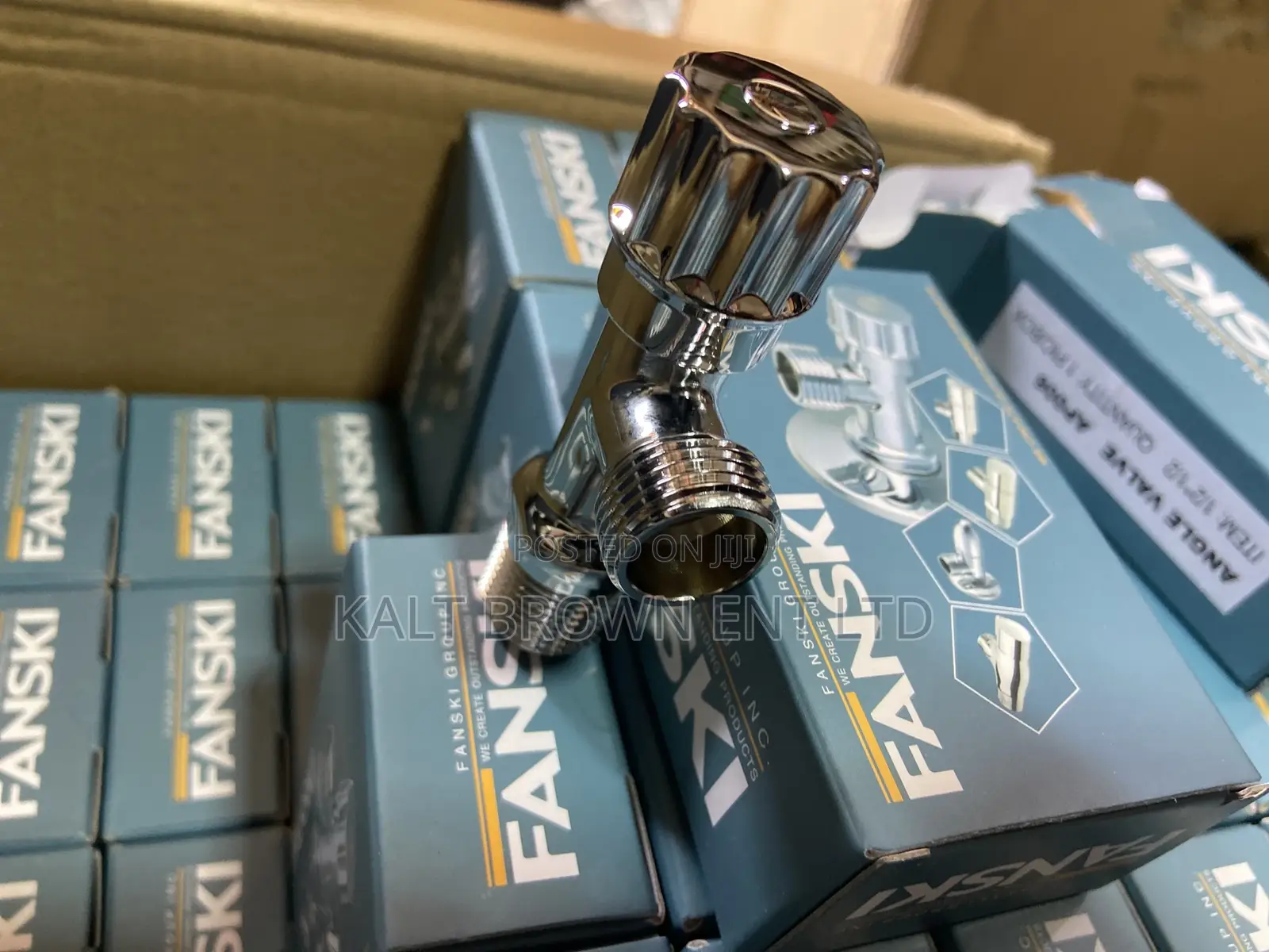 Fanski 1/2” X 1/2” Chrome Angle Valve Durable Water Control Valve