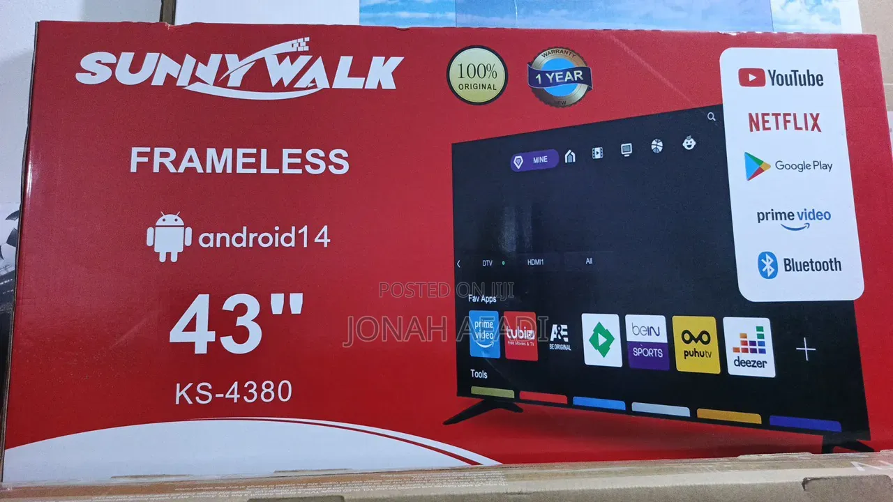 Sunny Walk Framrless 43inch Smart Google Android 11 Smart Tv