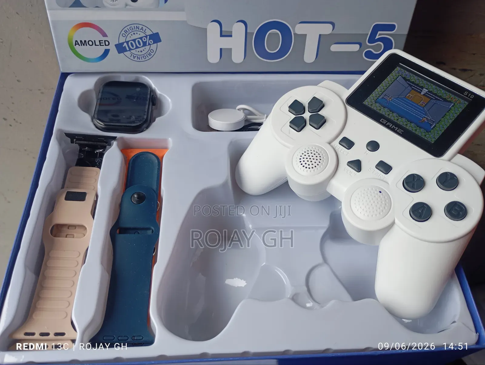 Hot-5 Smart Watch and Gaming Consoles With 520 Preloaded and 4 Straps