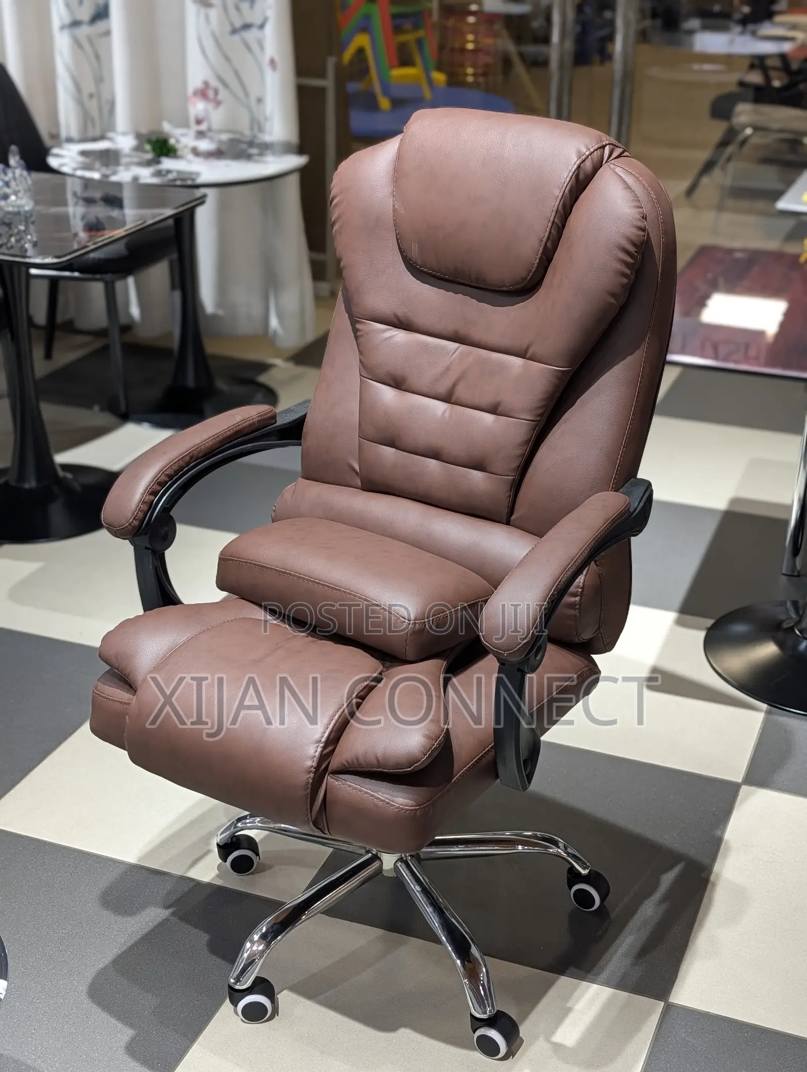 Executive Reclining Office Chair – Ergonomic High-Back Leather Chair