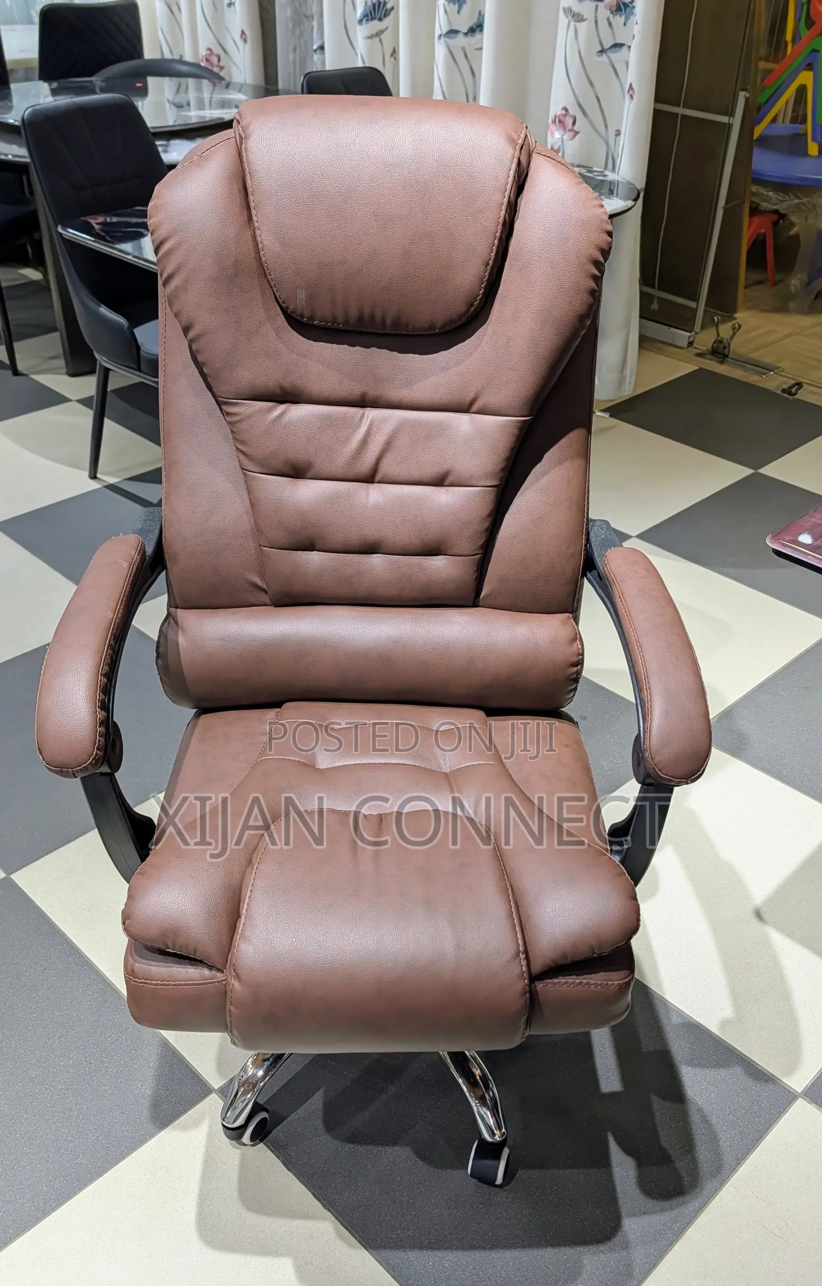 Executive Reclining Office Chair – Ergonomic High-Back Leather Chair