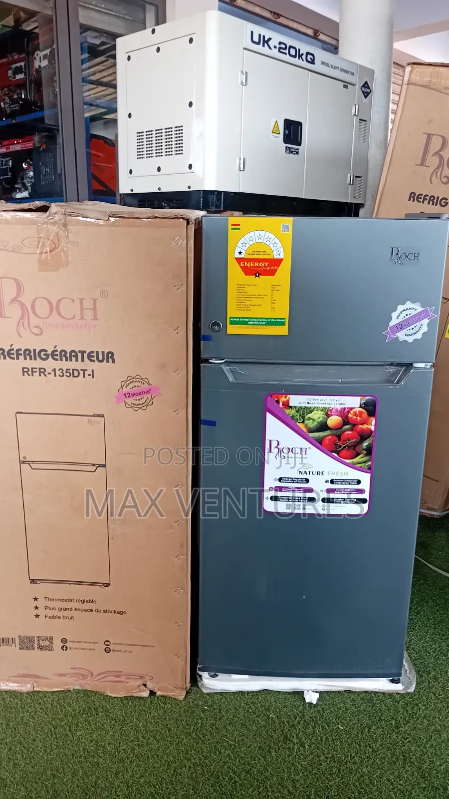 Original Roch 112l Double Door Refrigerator